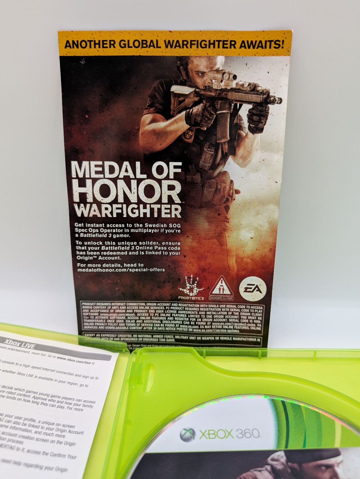 Medal of Honor: Warfighter (Xbox 360) ACCEPTABLE, DISCS NEAR MINT 2-DISC SET!
