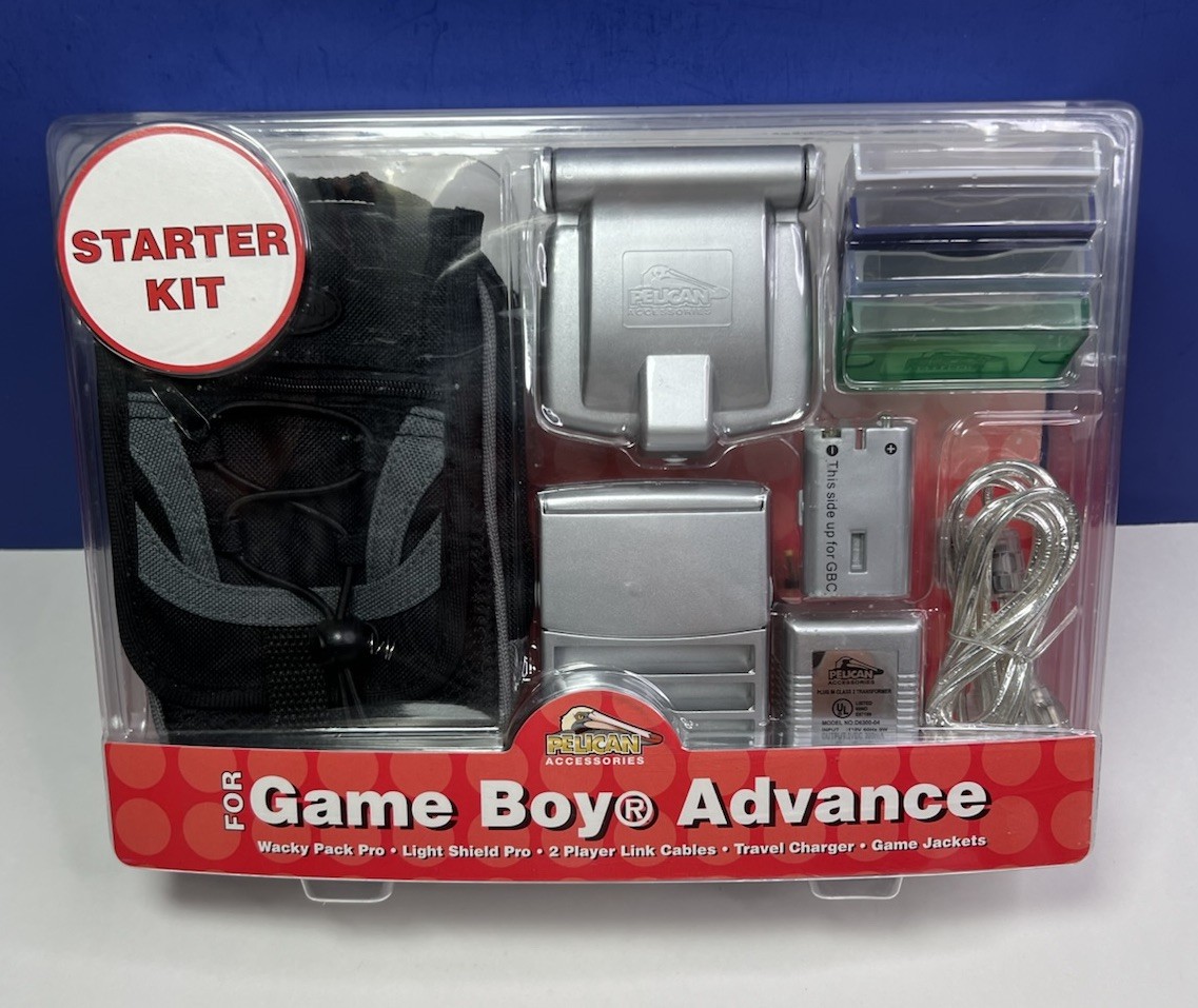 Pelican Gameboy Advance Starter Kit Wacky Pack Pro Light Shield Charger Jackets