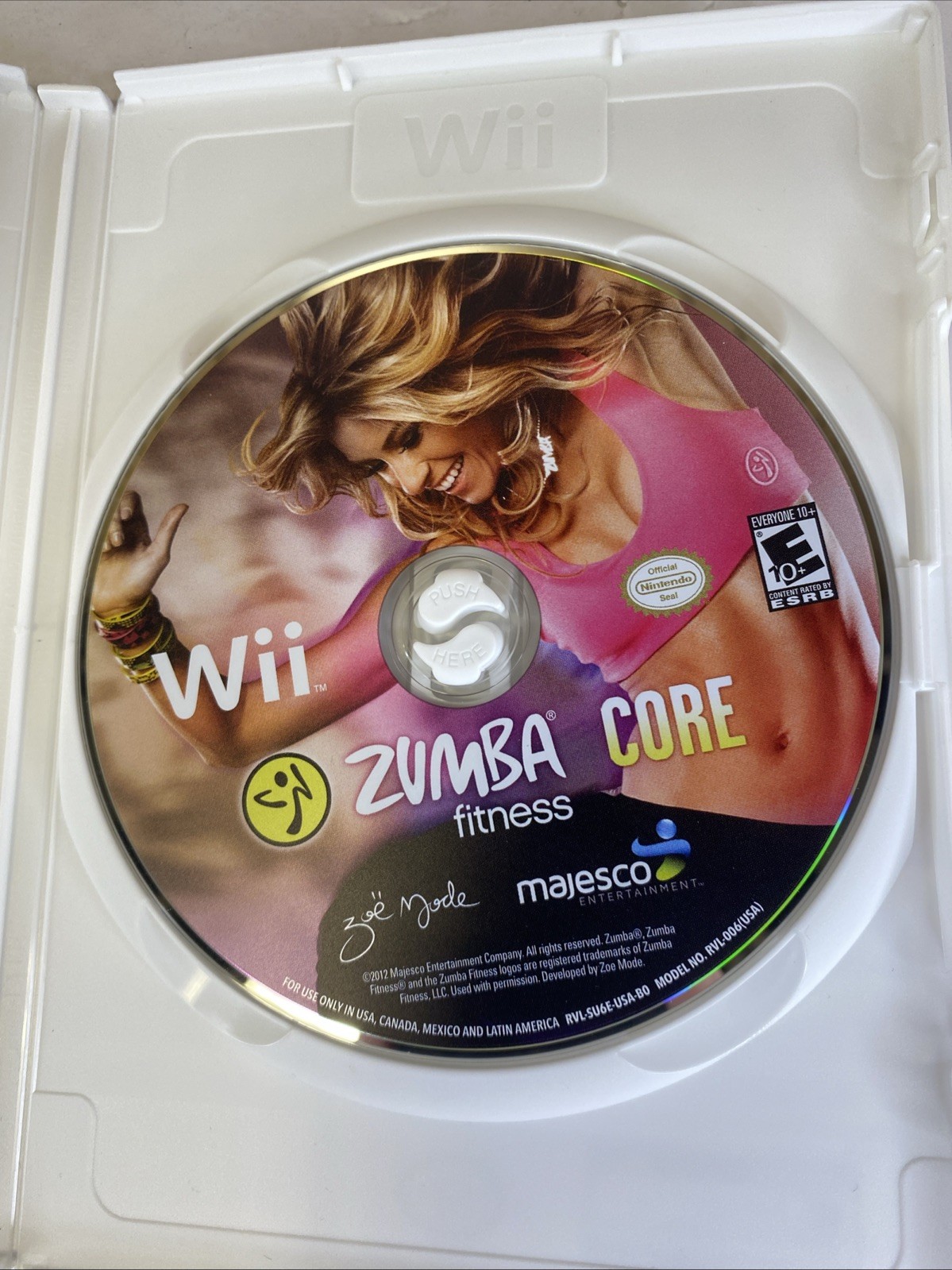 Zumba Fitness Core (Nintendo Wii, 2012) Complete W/ Manual And Fitness Belt