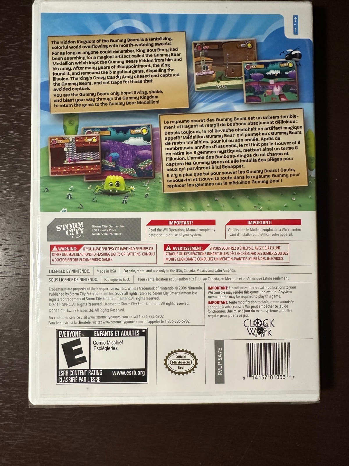 Gummy Bears Magical Medallion Nintendo Wii 2011 Brand New Sealed Video Game FS