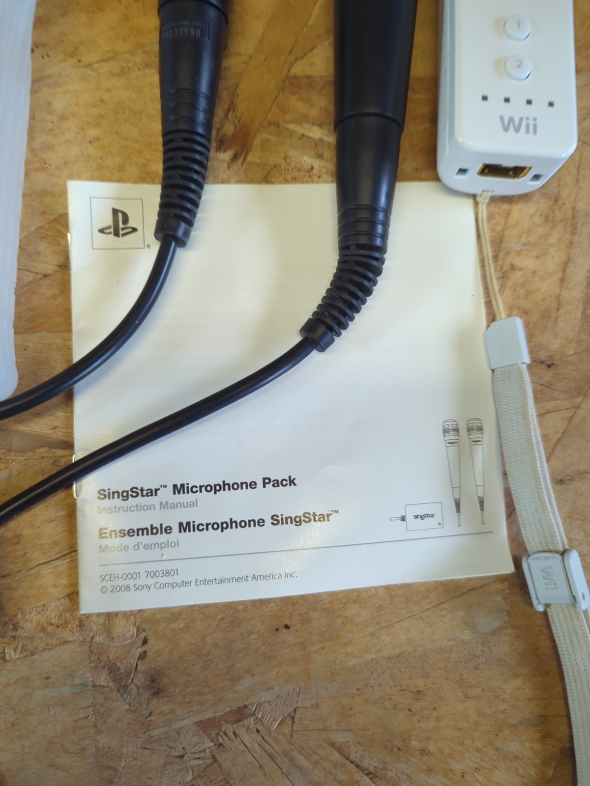 Remote Controller Lot for Nintendo Wii Console,Singstar Microphones Manual