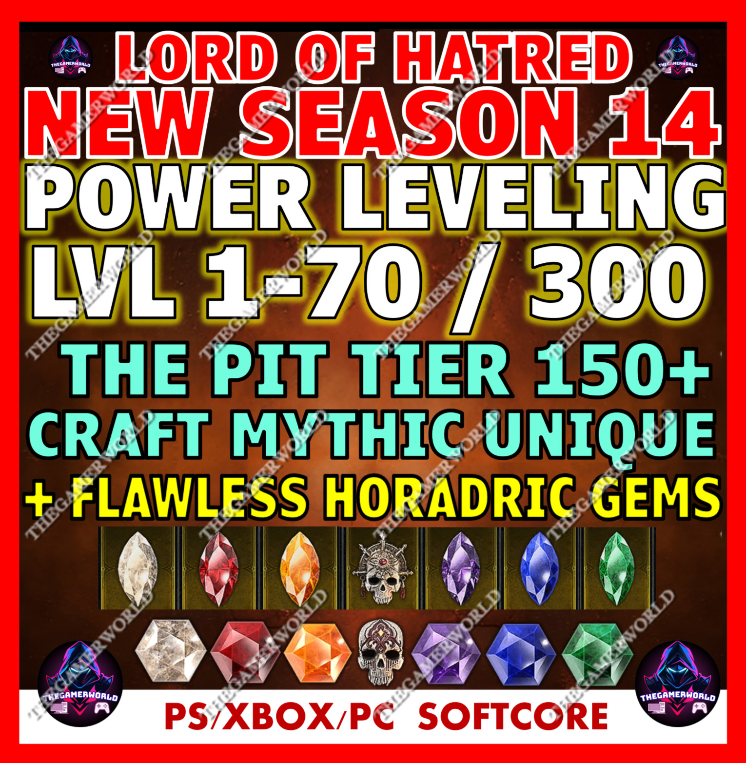 🔥DIABLO 4 SEASON 14✨POWER LEVELING✨GLYPH PIT RUN GOLD MATS RUNES✨DIABLO 4 BOOST