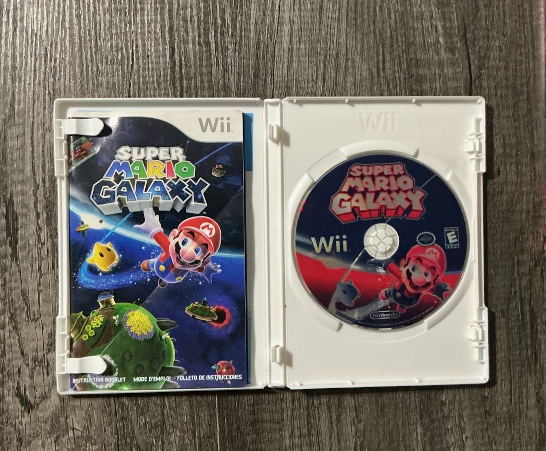 Super Mario Galaxy (Nintendo Wii, 2007) CIB Compete In Box Tested & Working!