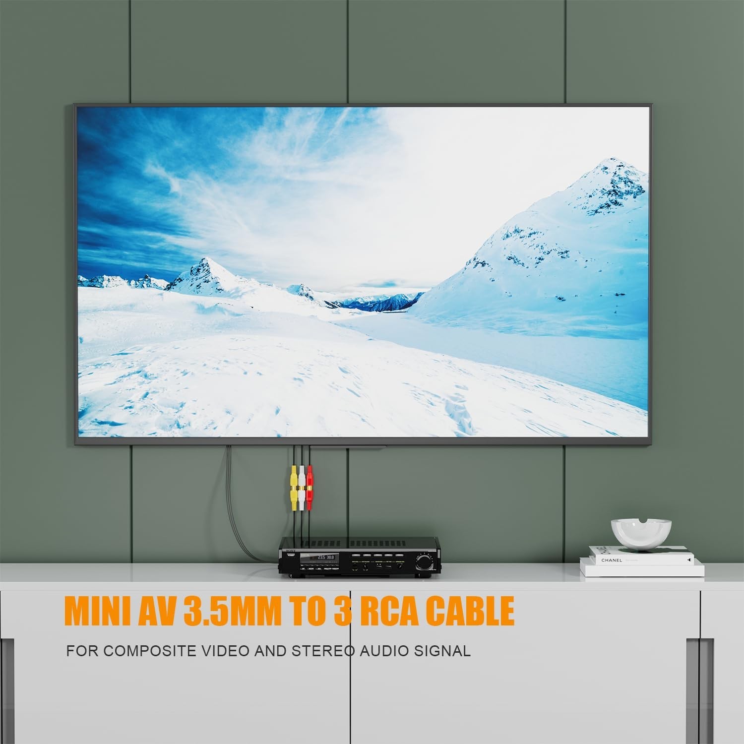 23CM High-Speed RCA to AV Adapter Cable for Seamless TCL TV Connection