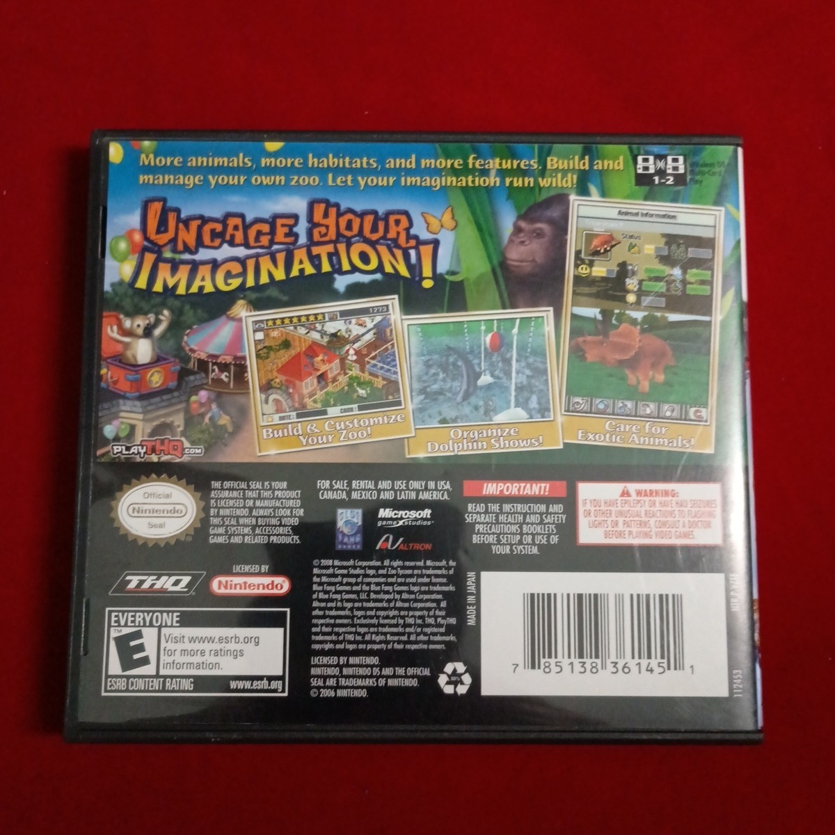 Zoo Tycoon 2 DS (Nintendo DS, 2008)