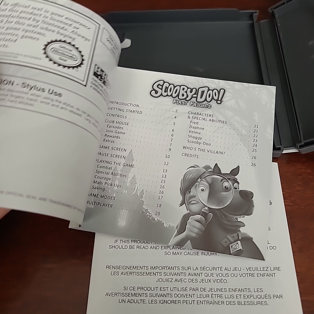 Scooby-Doo First Frights – Nintendo DS Game Case And Booklet Manual