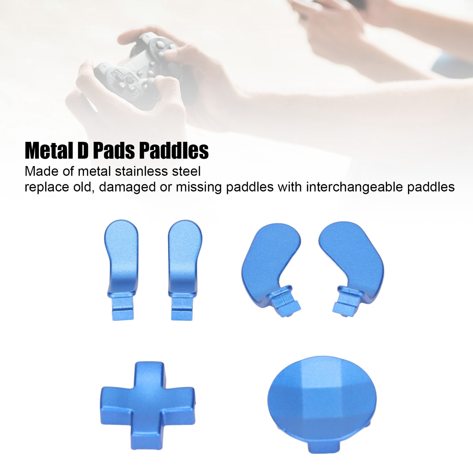 Stainless Steel Metal D Pads Paddles Replacement Controller Accessories For CKPF