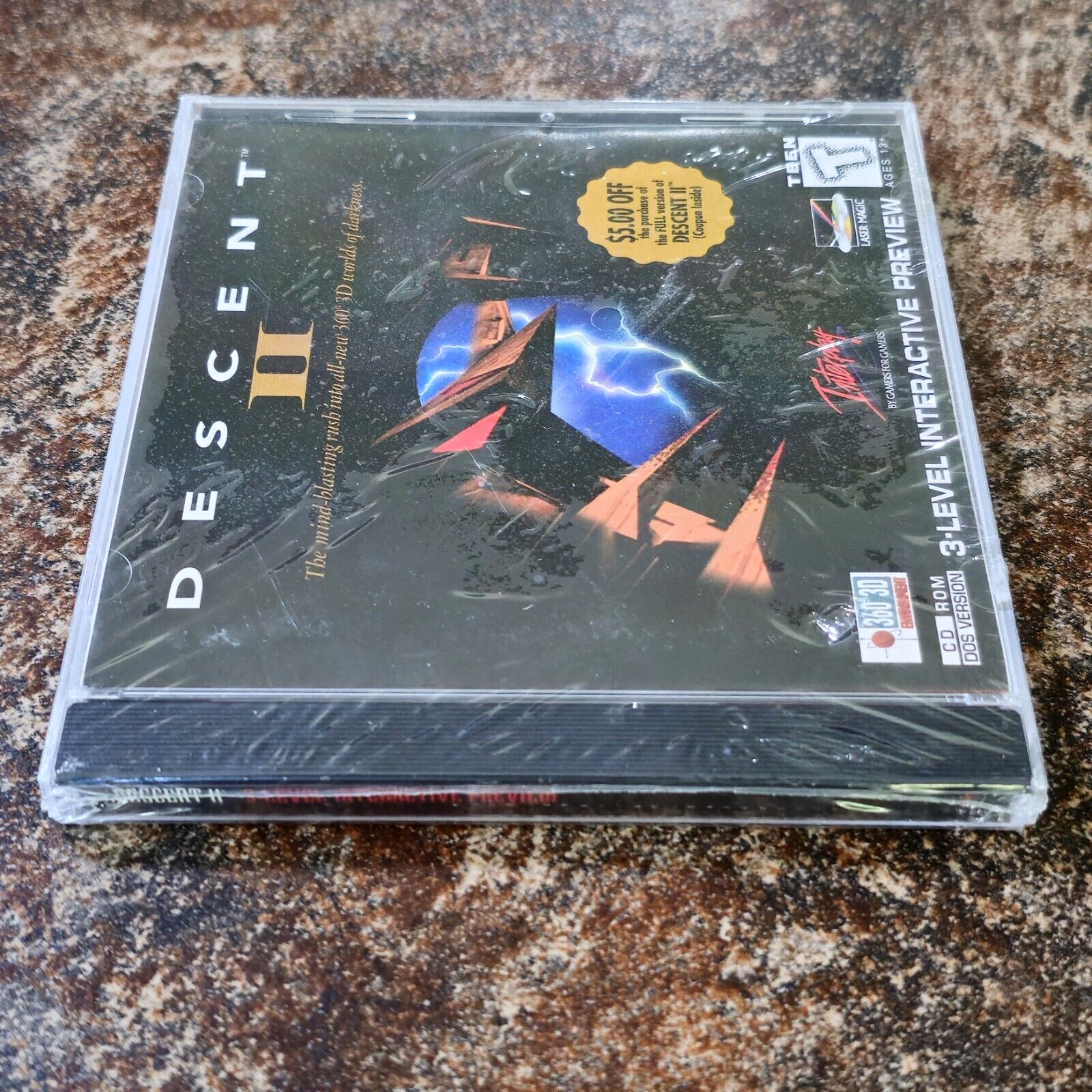 Descent II: 3 Level Interactive Preview, 1996, Jewel Case, New & Sealed
