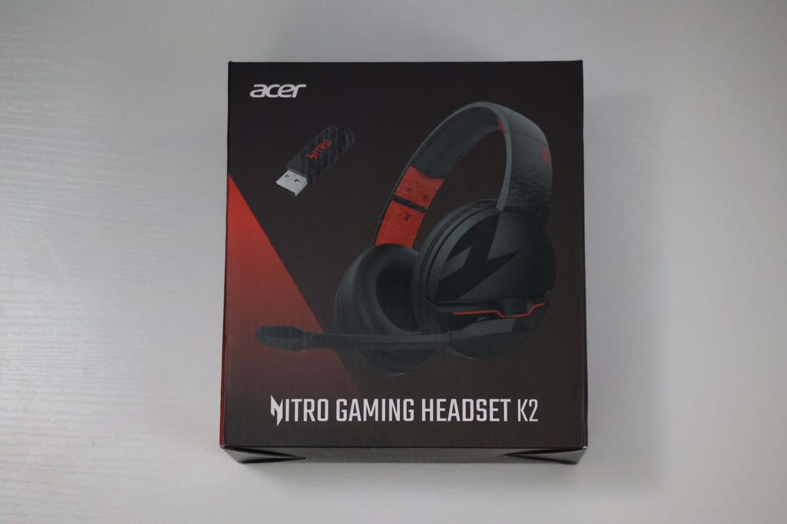 Acer Nitro Gaming Headset K2 Wireless/Wired Noise Isolation Boom Mic Black/Red