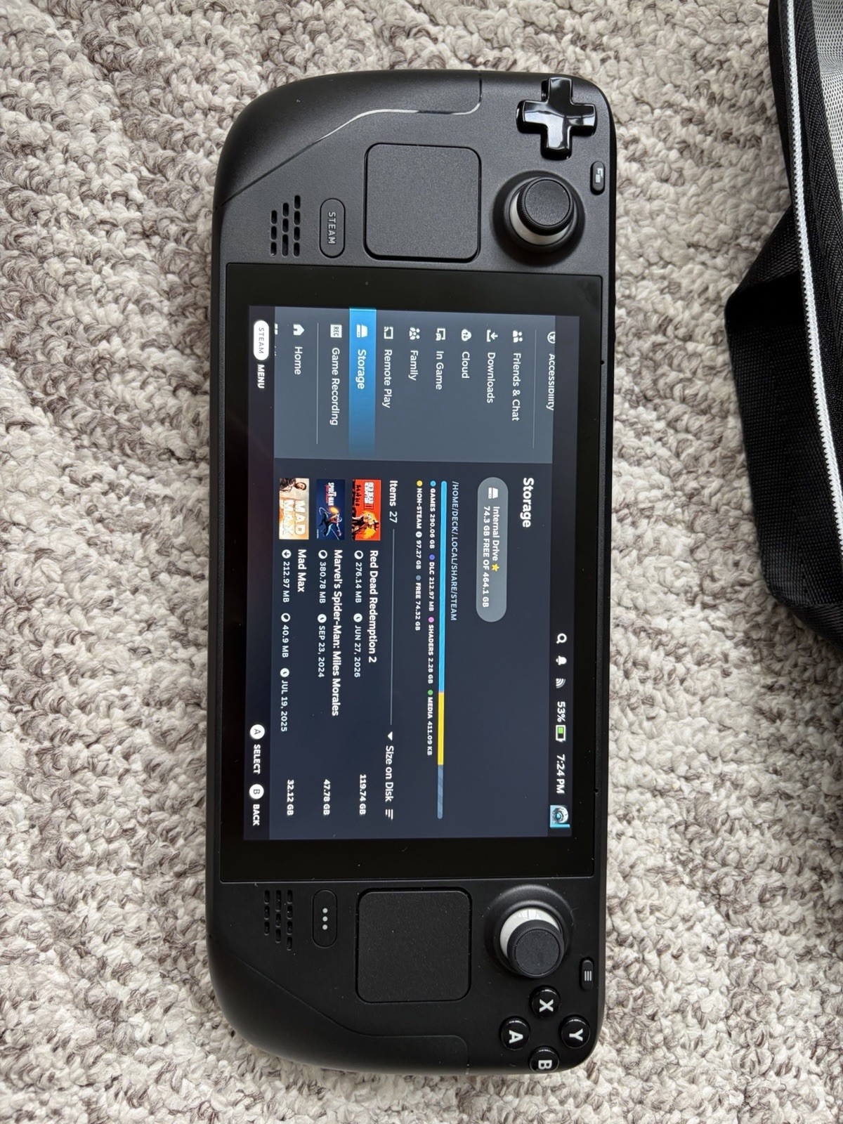 Valve Steam Deck 512GB Handheld Console LCD