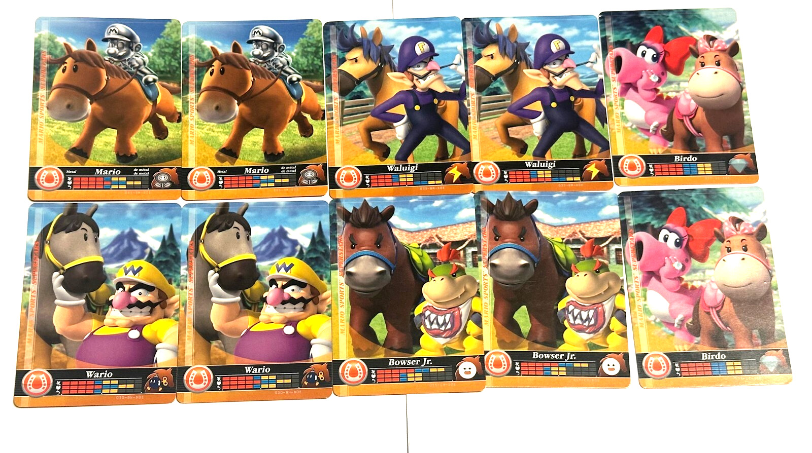 Nintendo Mario Sports Superstars Amiibo Horse Racing 20 Card Lot Nintendo 3DS