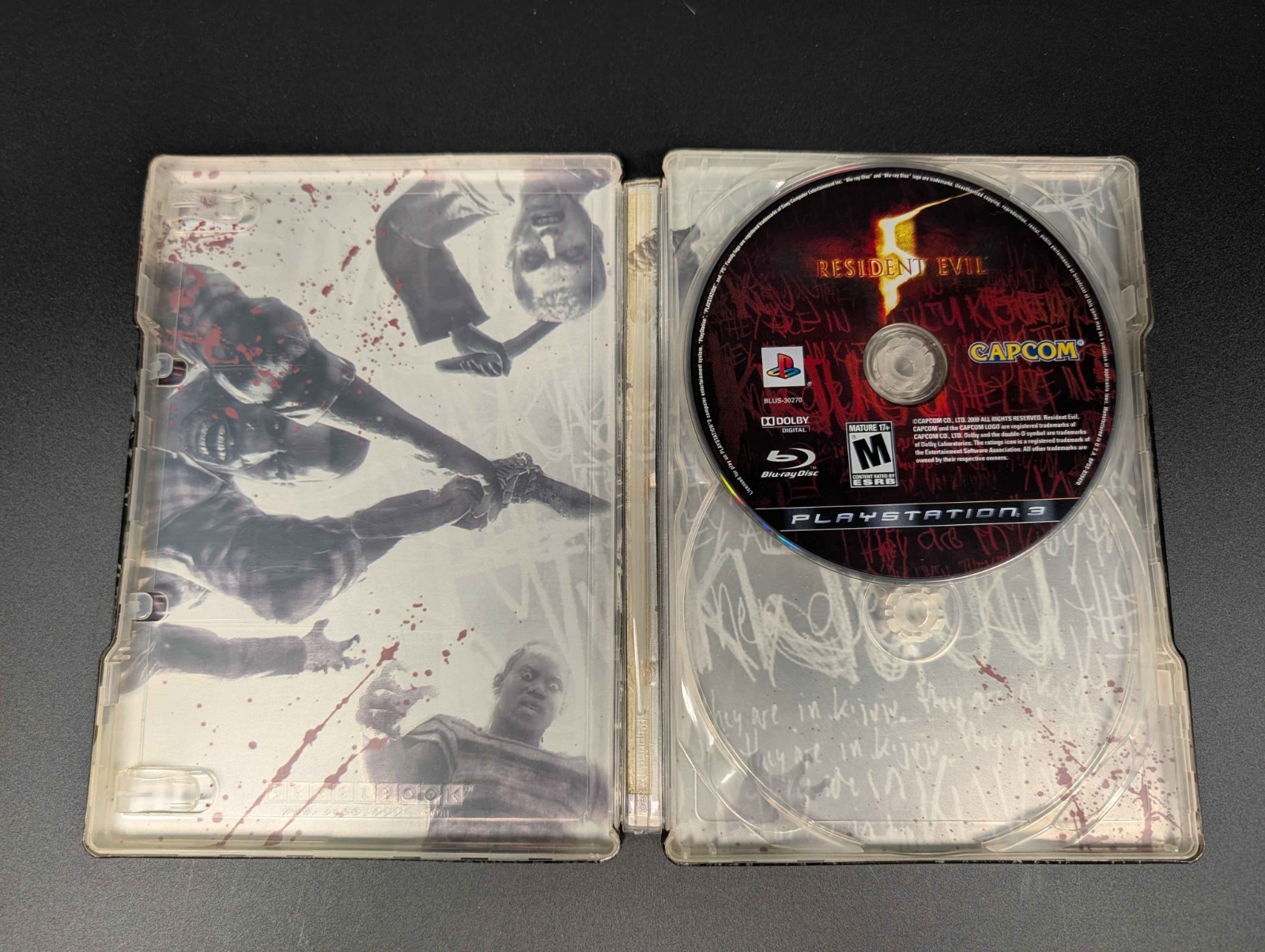 Resident Evil 5 Steelbook Edition Sony Playstation 3 PS3 NO BONUS DISC!
