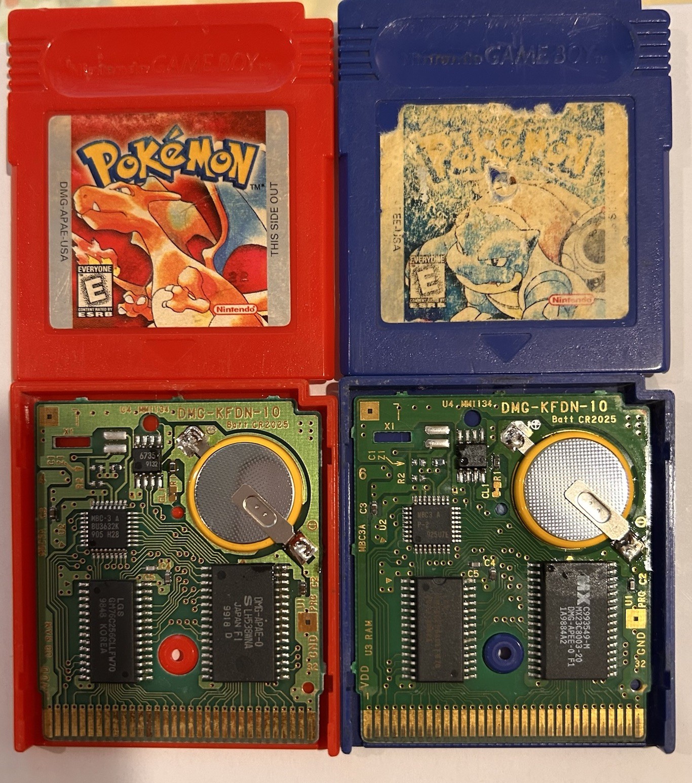 Pokemon Red, Blue, Gold Version – Gameboy Authentic, New Battery, Cartridge Only