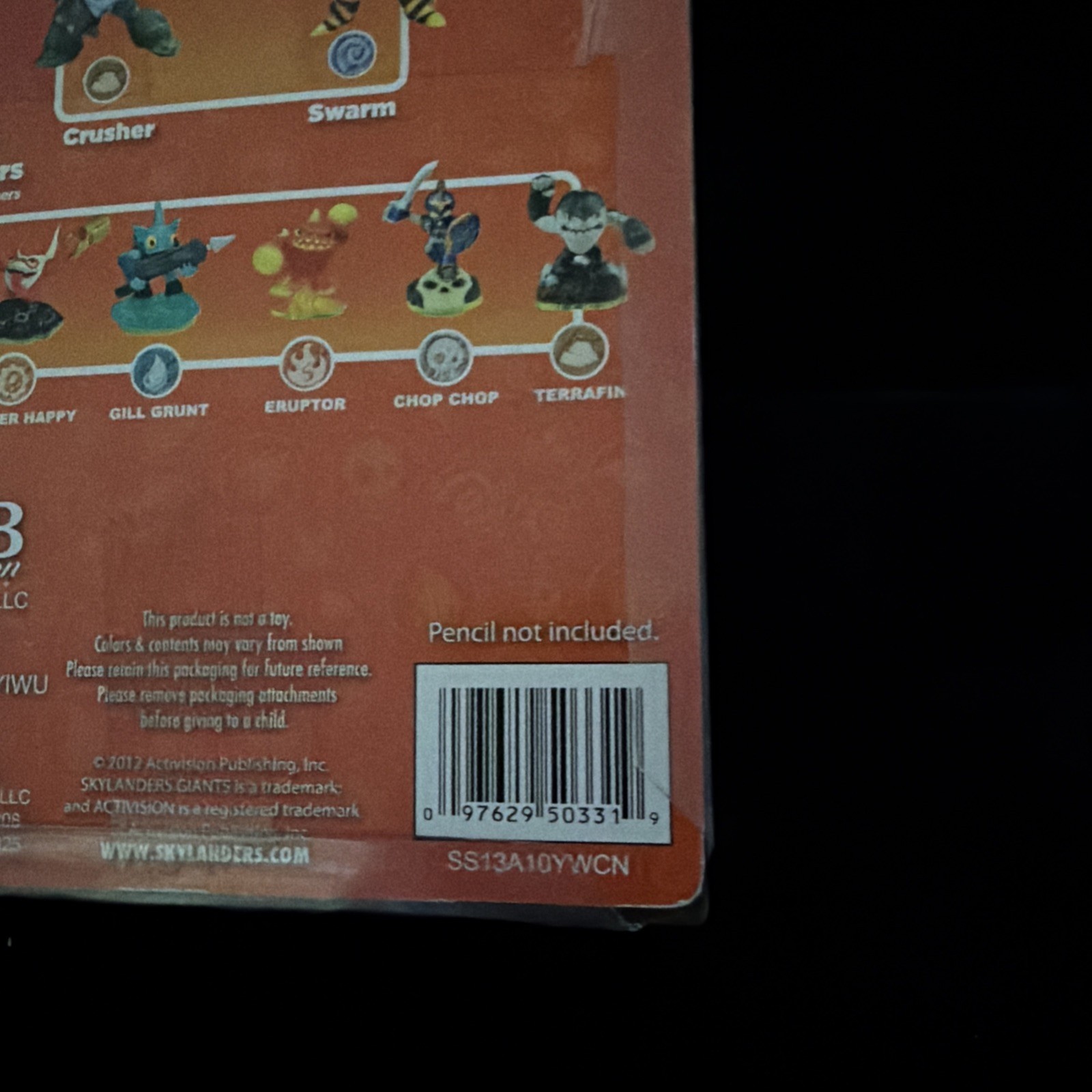 Skylanders Giants Jumbo Pencil Eraser Tree Rex with Mystery Topper New
