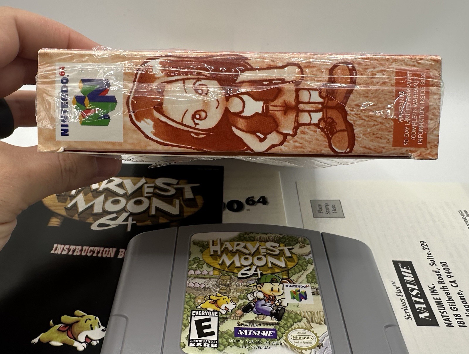 Harvest Moon 64 (Nintendo 64, 1999) N64 Complete Cellophane CIB Rare