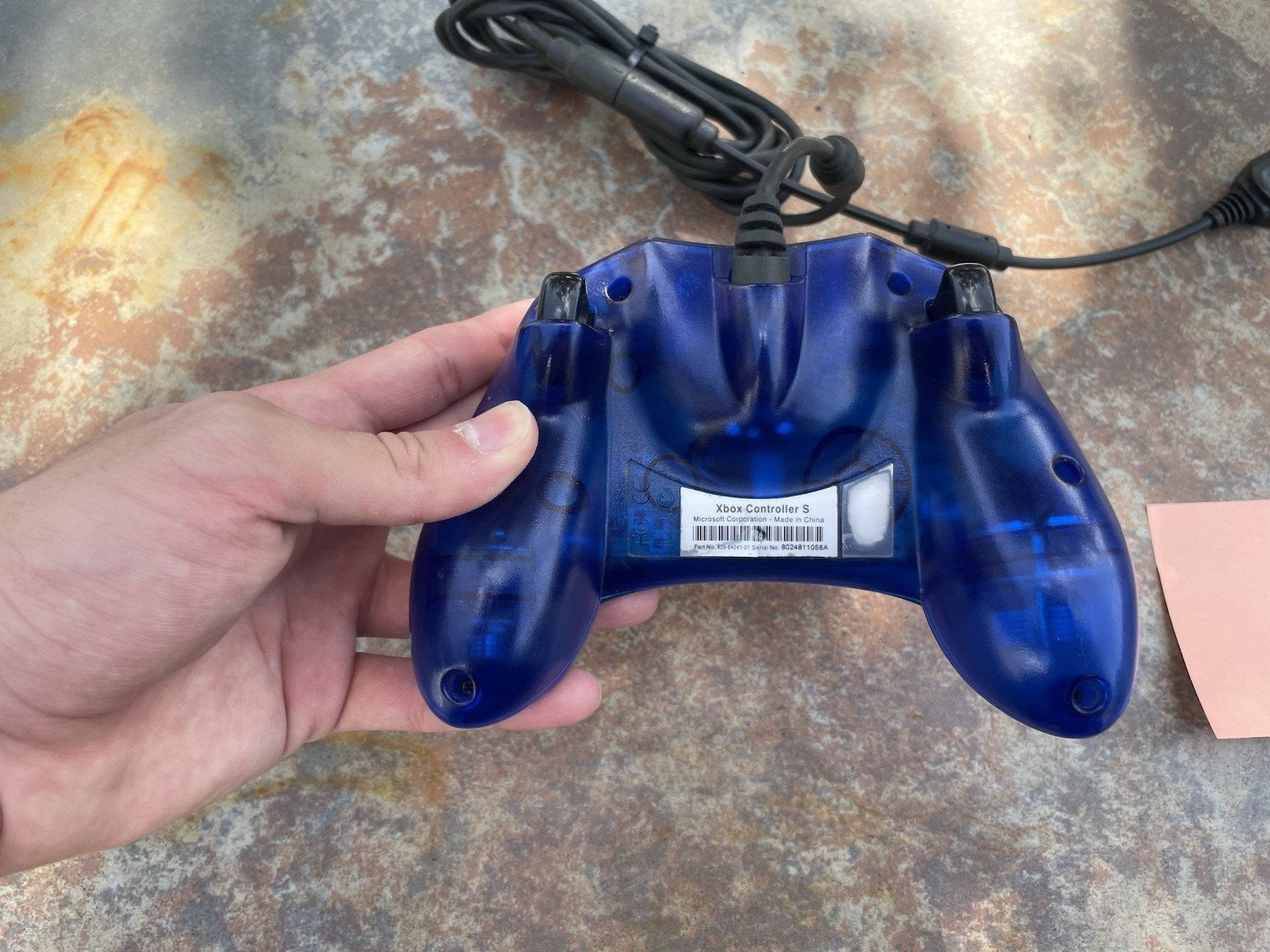 Microsoft original xbox blue OEM controller tested and serviced