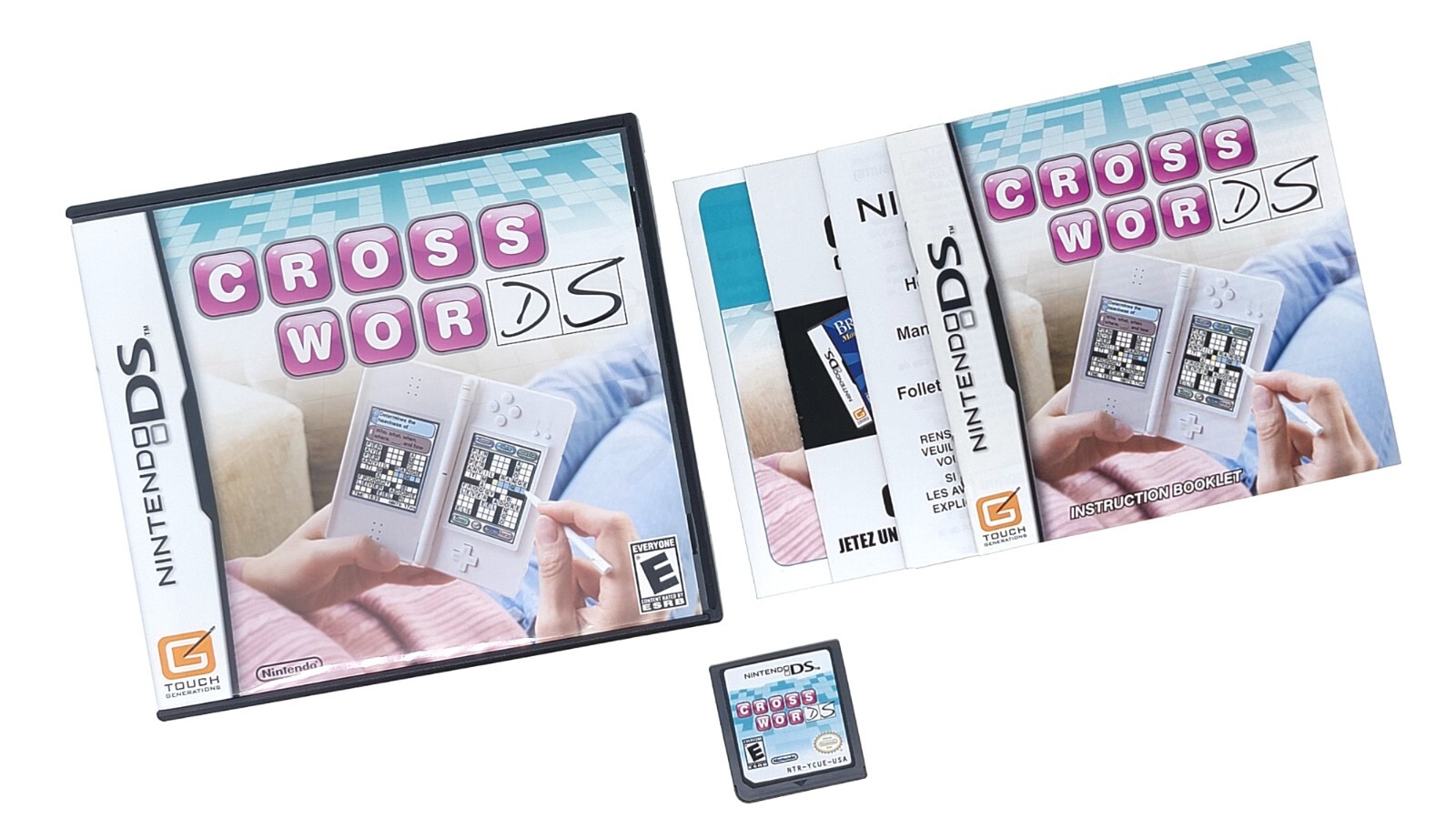 Crosswords DS (Nintendo DS, 2008) Complete With Manuals CIB -B
