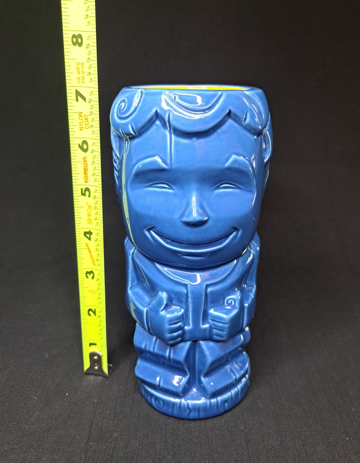Geeki Tikis Fallout Vault Boy Tiki Mug Blue Ceramic Bethesda 14 Oz