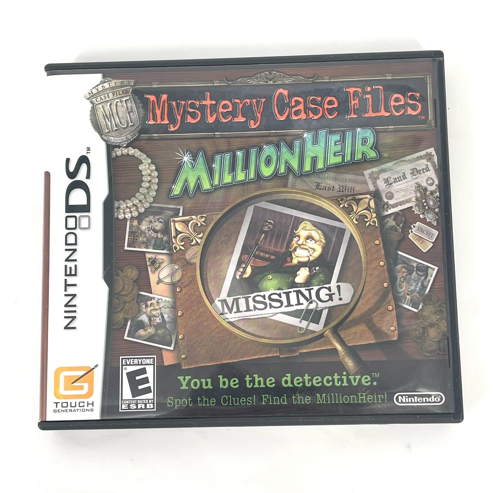Complete Mystery Case Files: MillionHeir Nintendo DS 3DS 2DS DSi XL