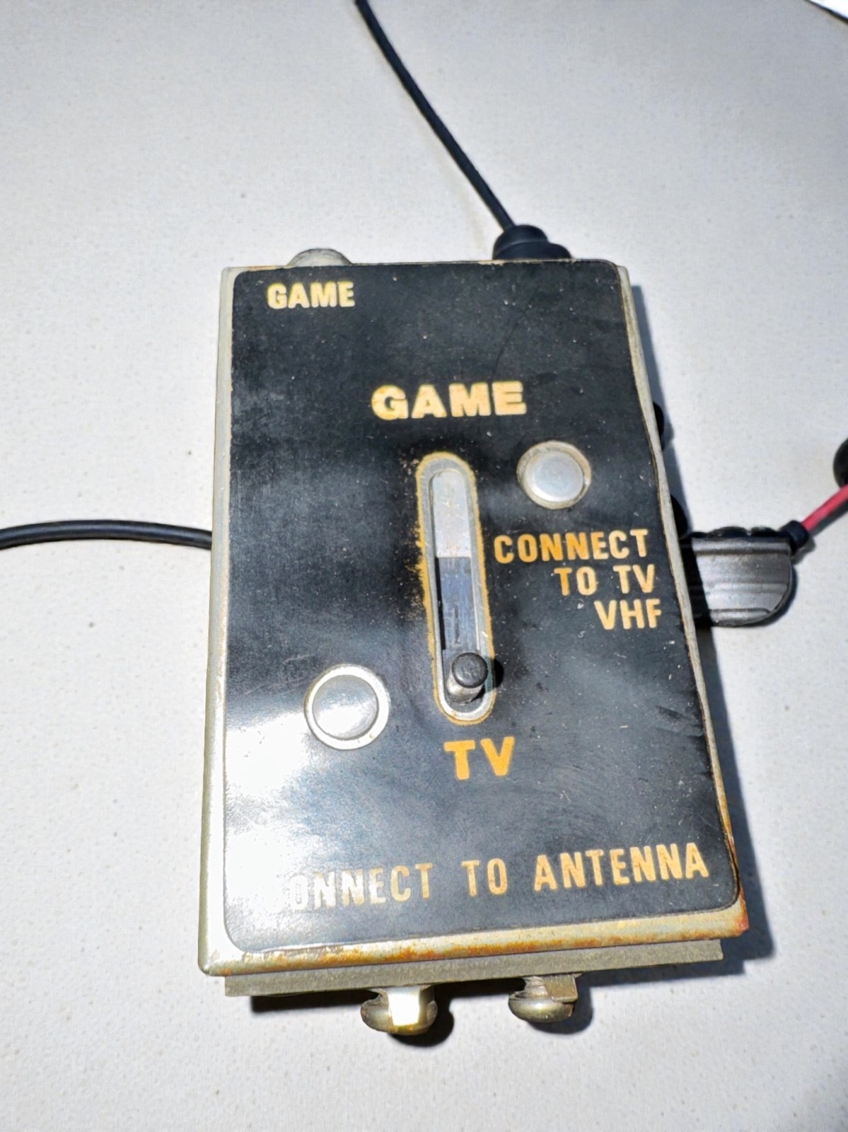 VTG Computer Atari Game to TV Antenna Switch Adapter VHF Connection #2