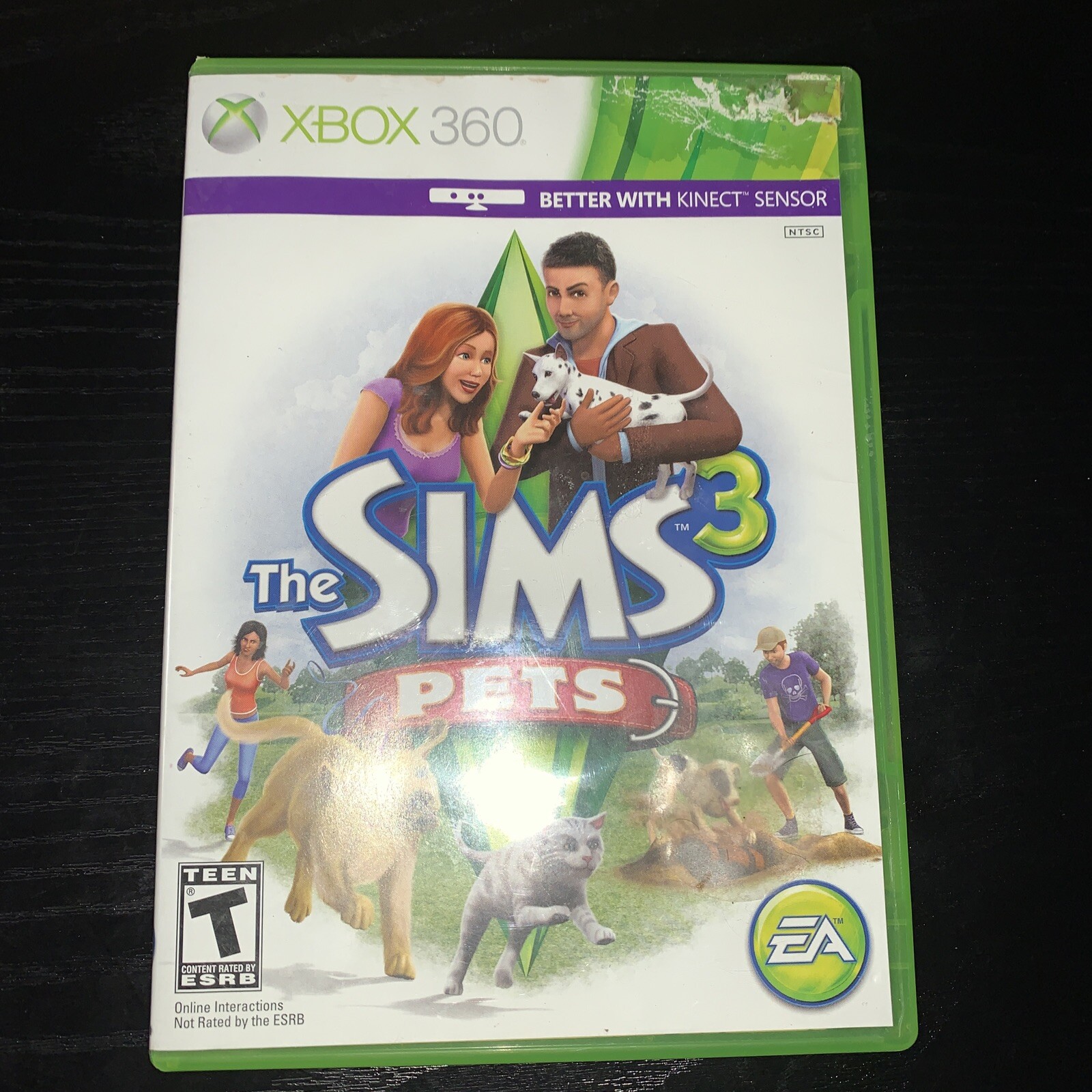 The Sims 3 Pets Microsoft Xbox 360, 2011, Case and Game Better With Kinect Voice