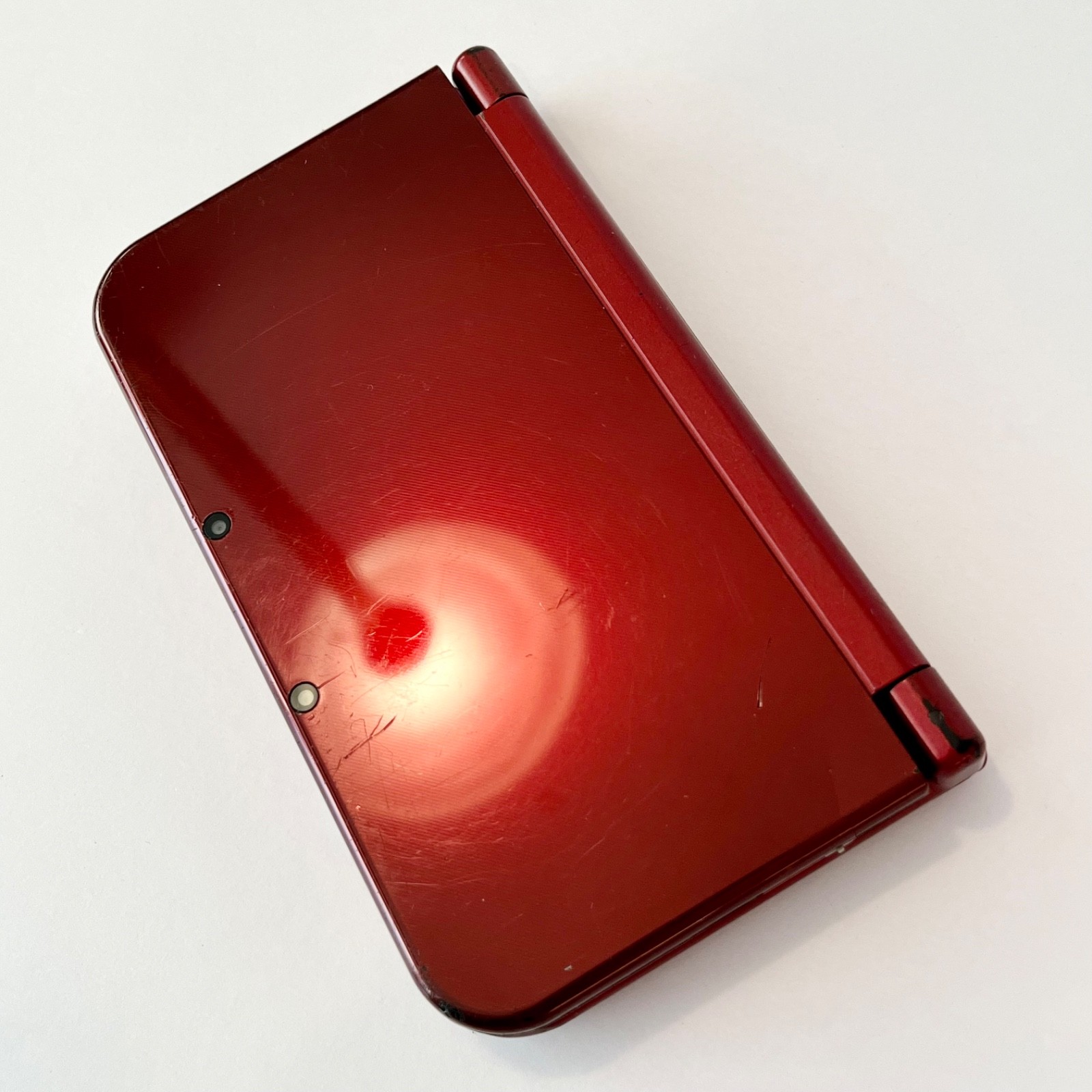 “New” Nintendo 3DS XL RED-001 Metallic Red Handheld Console + Charger & Stylus