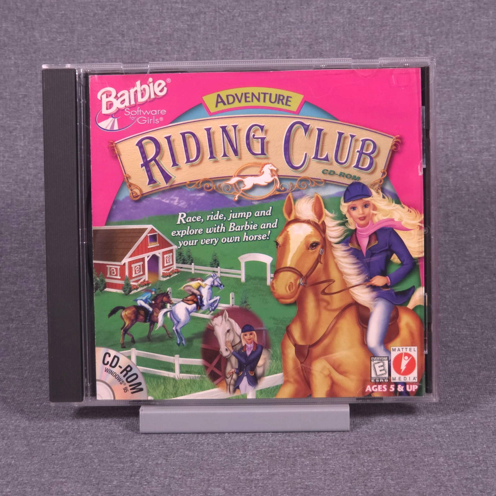 Barbie Adventure Riding Club PC Computer Game Windows 95 CD-ROM Vintage 90s 1998