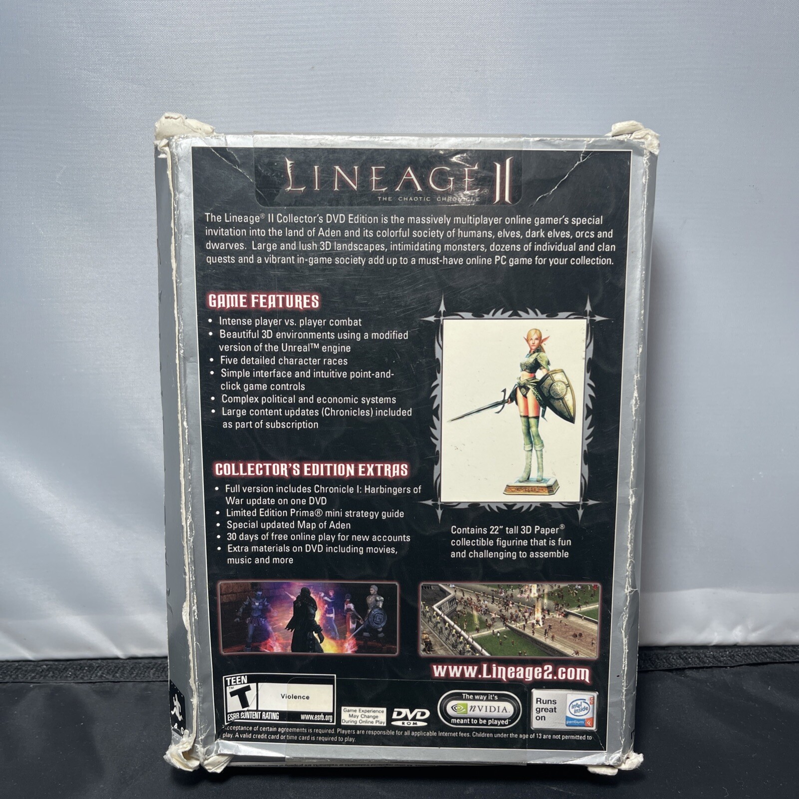 Lineage II 2 Chaotic Chronicle Collector’s DVD Edition 2004 NTSC MEDIUM Box NEW