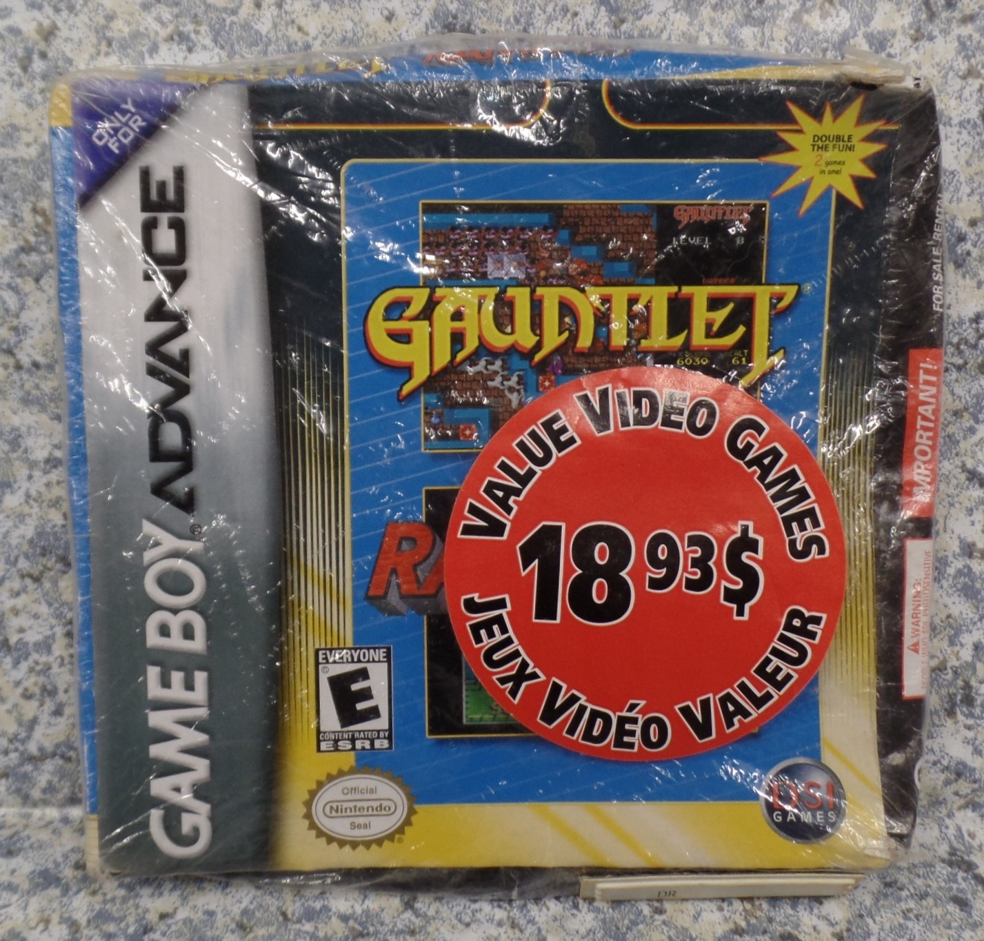 Video Game GBA Game Boy Advance Gauntlet Rampart NEW damaged box see pics