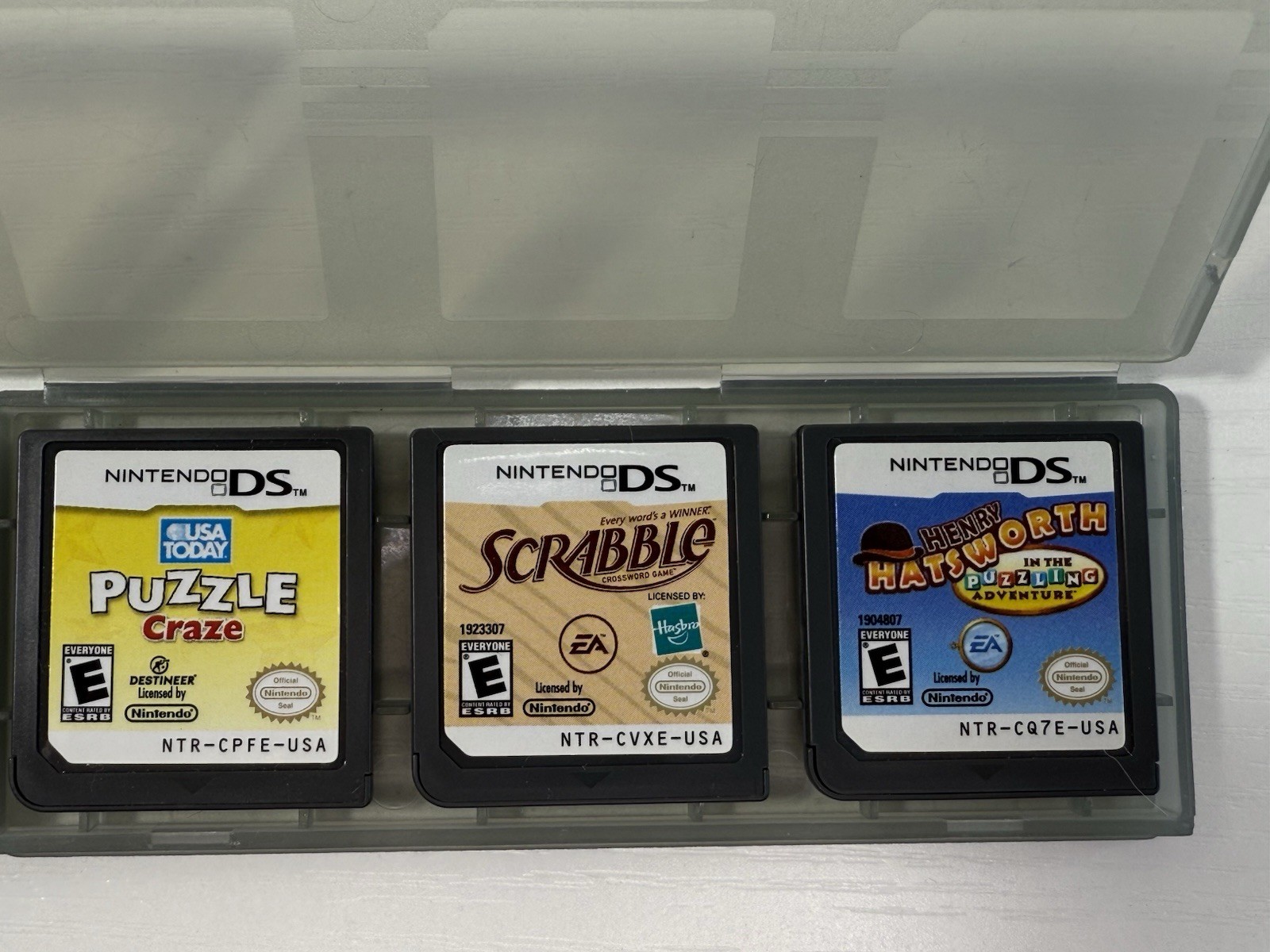 Lot Of 6 Nintendo DS Games Scrabble, Henry Hatsworth, Foto Frenzy Storm City