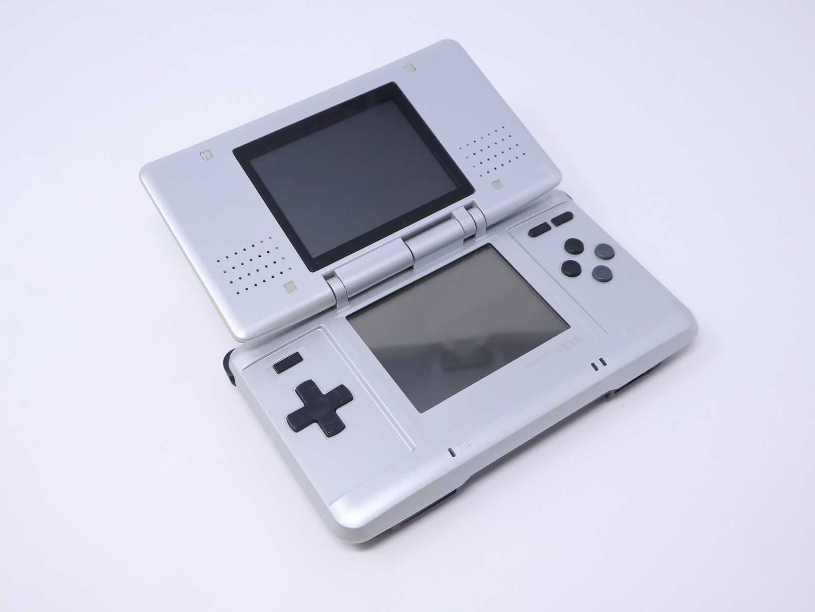 Nintendo DS Handheld Console Tested Working Titanium Silver w/ Charger & Stylus