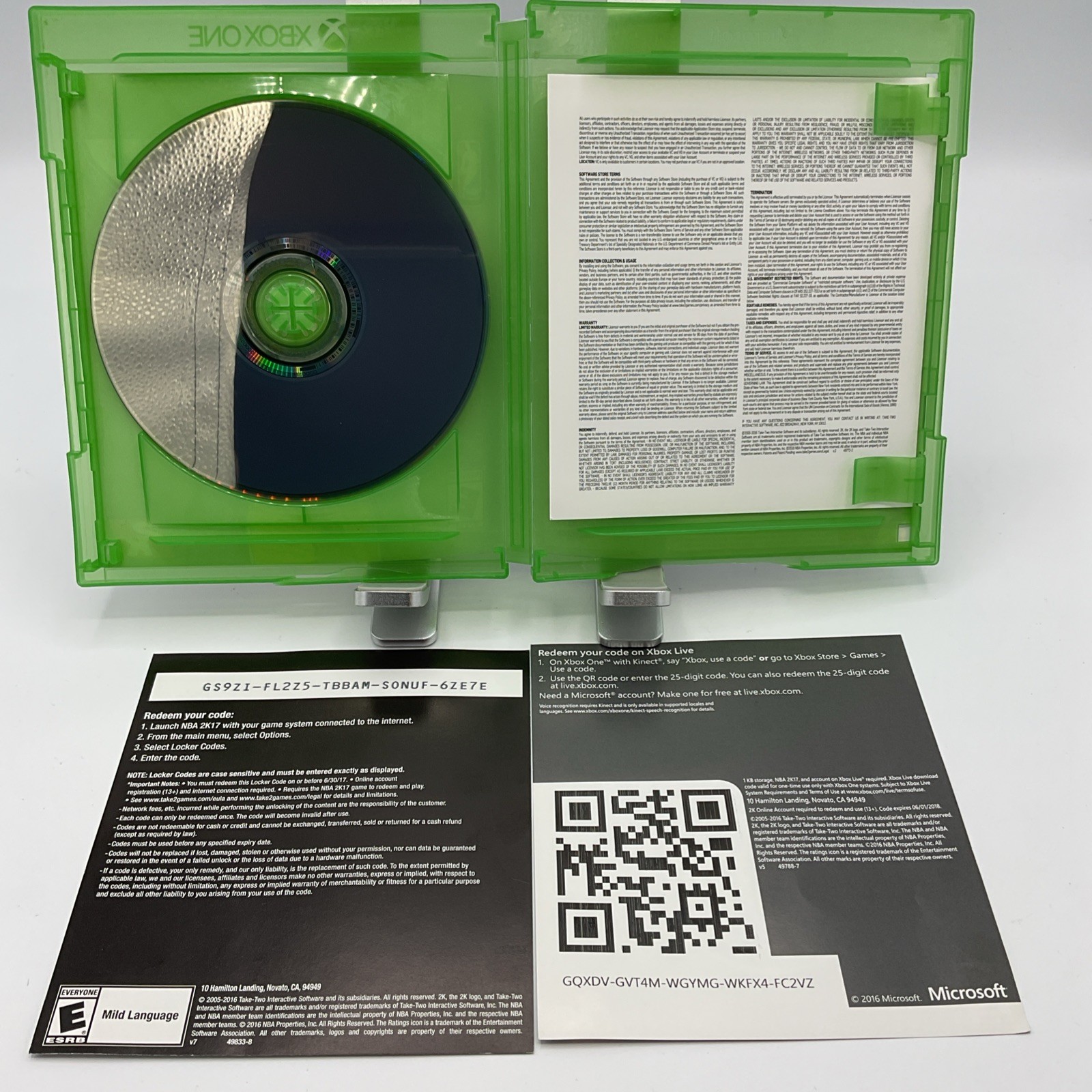 NBA 2K17: Legend Edition(Xbox One,2016)(C.I.B.) Case Broken Spot(CODE EXPIRED)