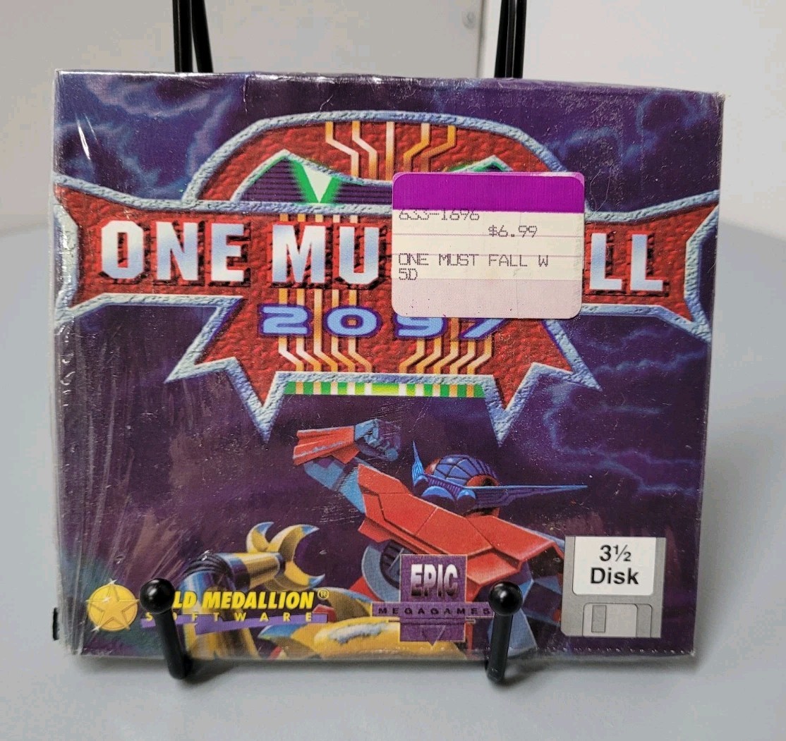 ONE MUST FALL 2097 PC 3 1/2″ DISK Floppy Great Condition 1994 Vintage Software