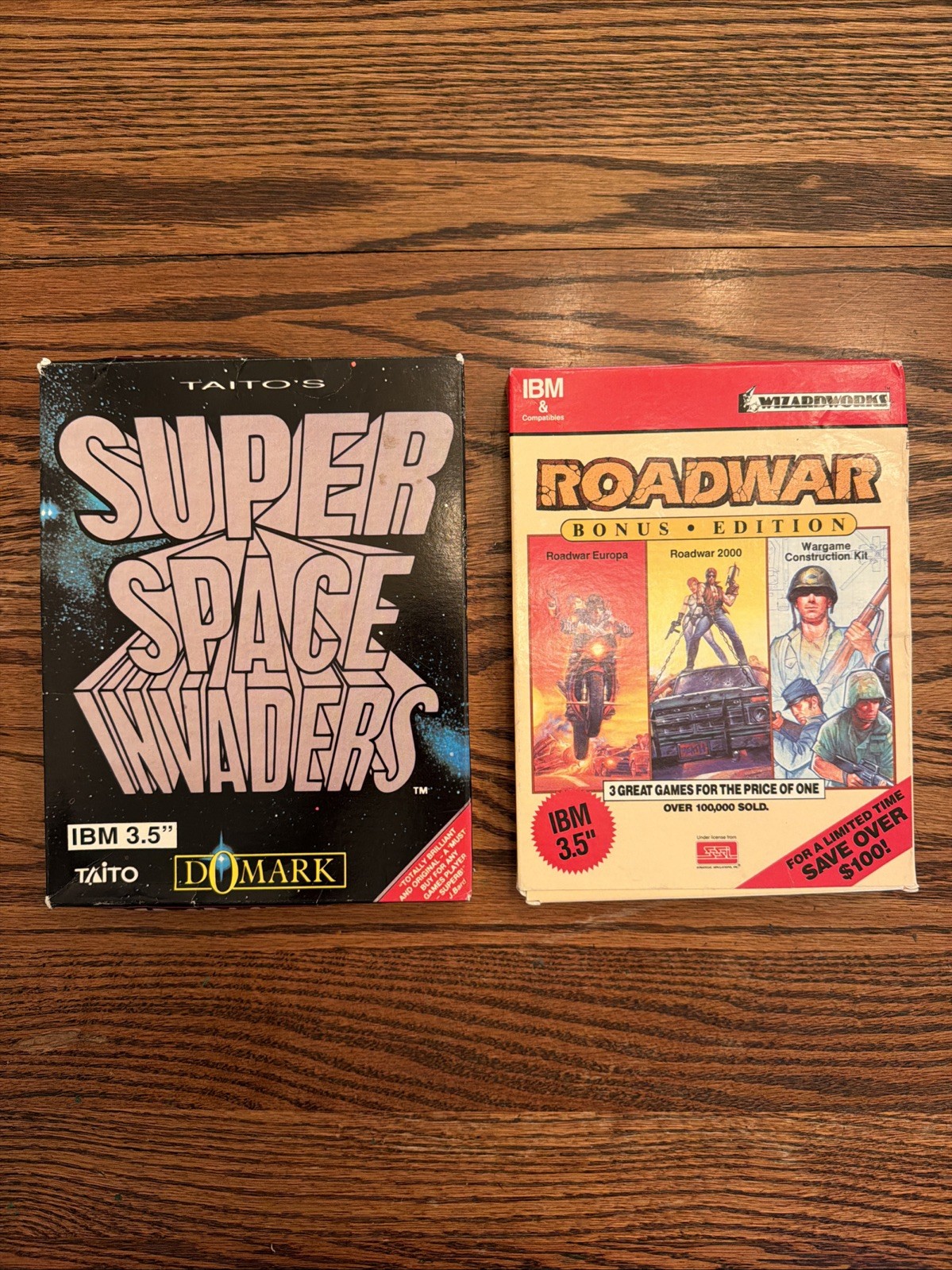 Bulk Lot Vintage IBM Pc Computer Big Box Games Super Space Invaders ROADWAR CIB