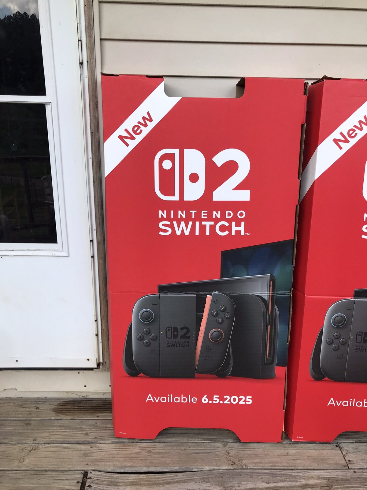 Lot Of 2 5ft Mario Kart World Cardboard Display Double Sided Nintendo Switch 2