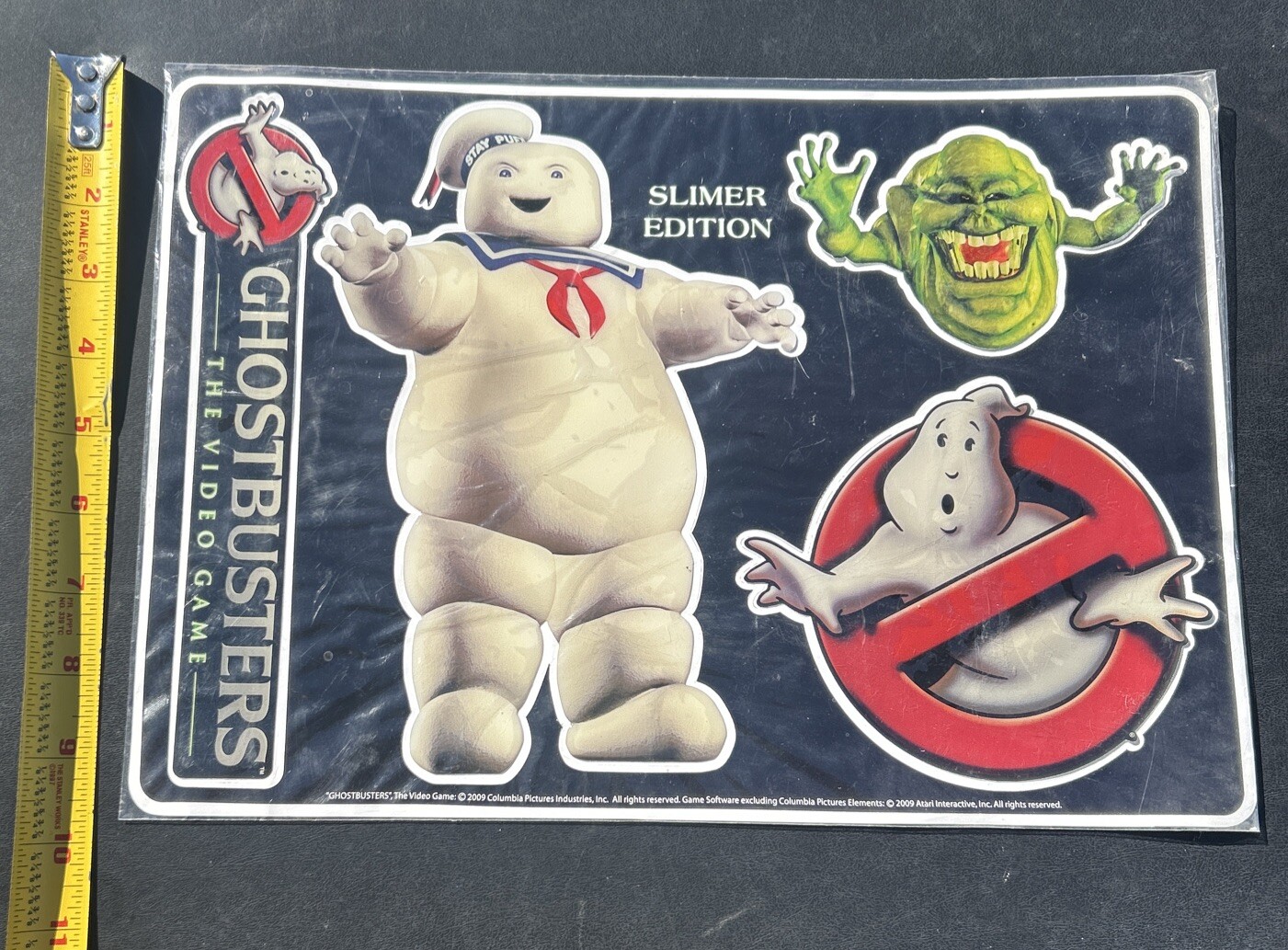 Ghostbusters Puffy Stickers Promo Sheet The Video Game 2009 Slimer Stay Puft NEW