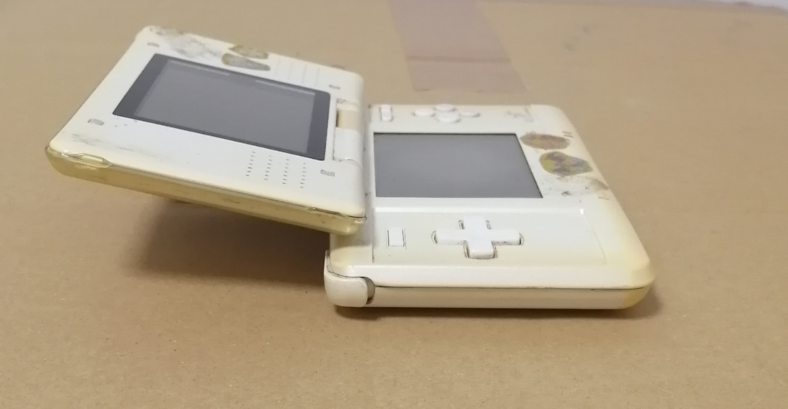 Not Working Nintendo DS White & Silver lot of 2 Console Parts Japan
