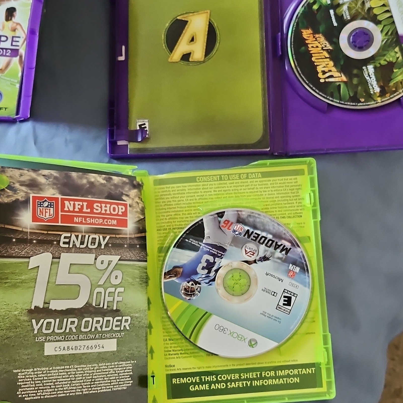 Microsoft Nintendo Mixed Lot Video Games Xbox 360 Kinect Wii PS2. Untested.