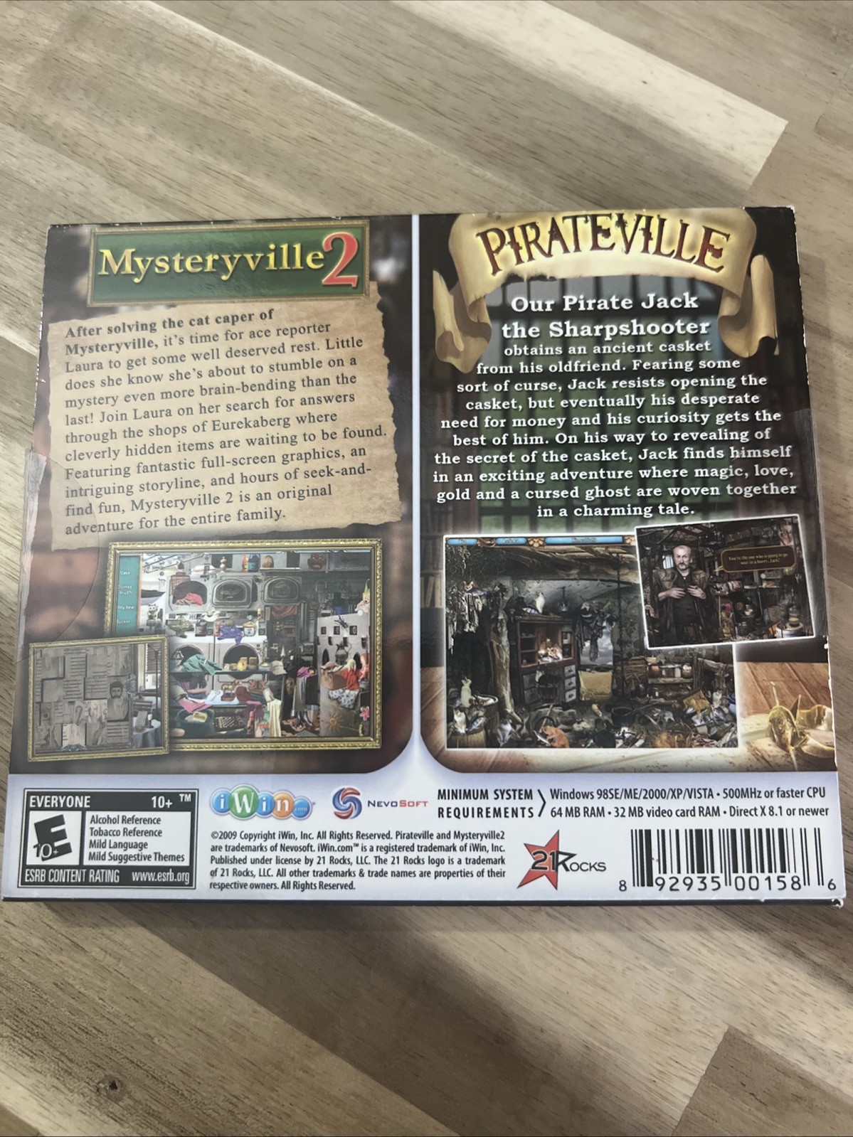 iWin Mysteryville 2 Pirateville PC CD-ROM OS N/A Multicolor Hidden Object Games