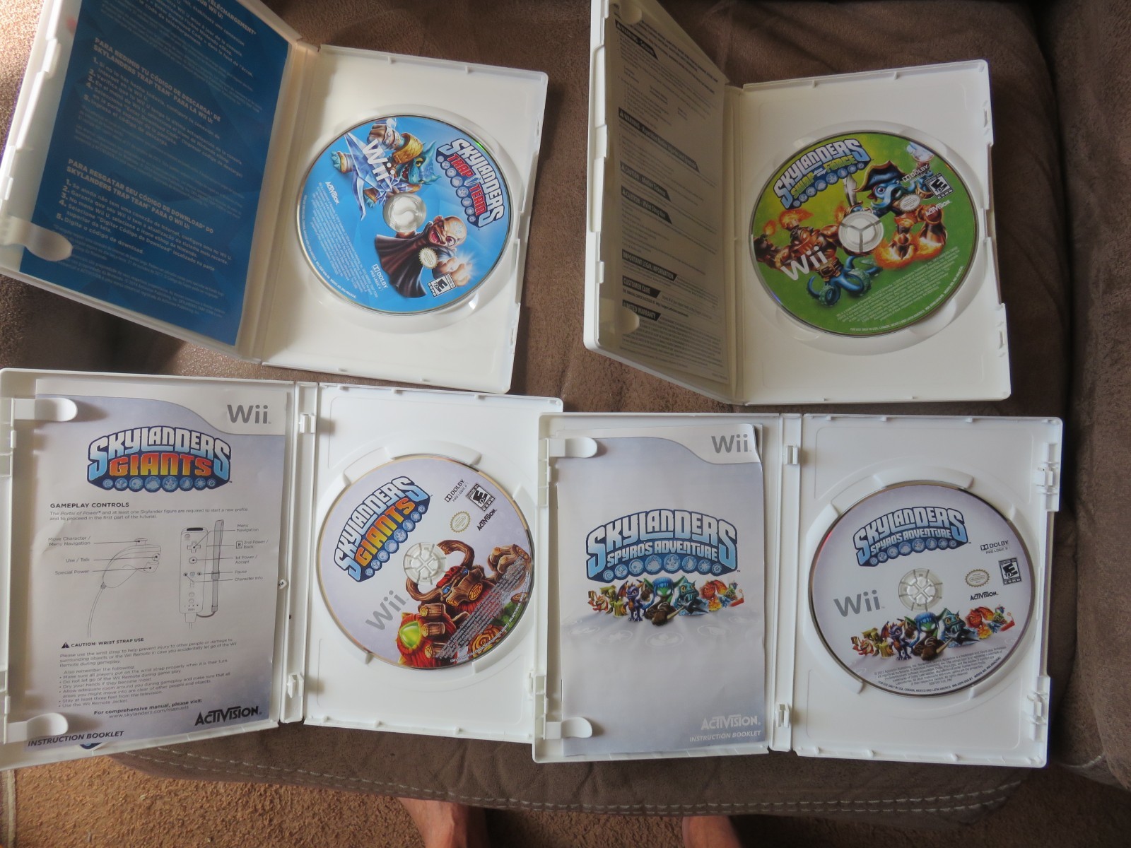 Skylanders Wii Games x4. Spyro’s Adventure,Giants,Swap Force,Trap Team.