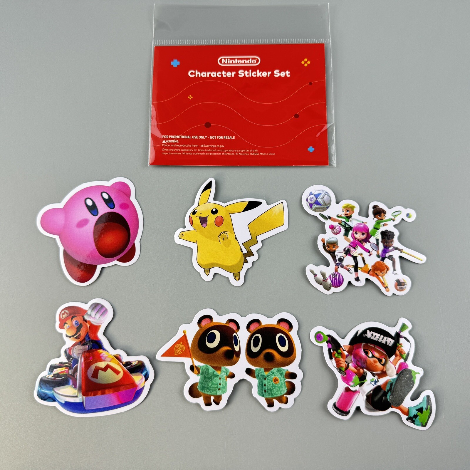Authentic Nintendo Switch Character Card Set & Sticker Set Limited Promo 2022