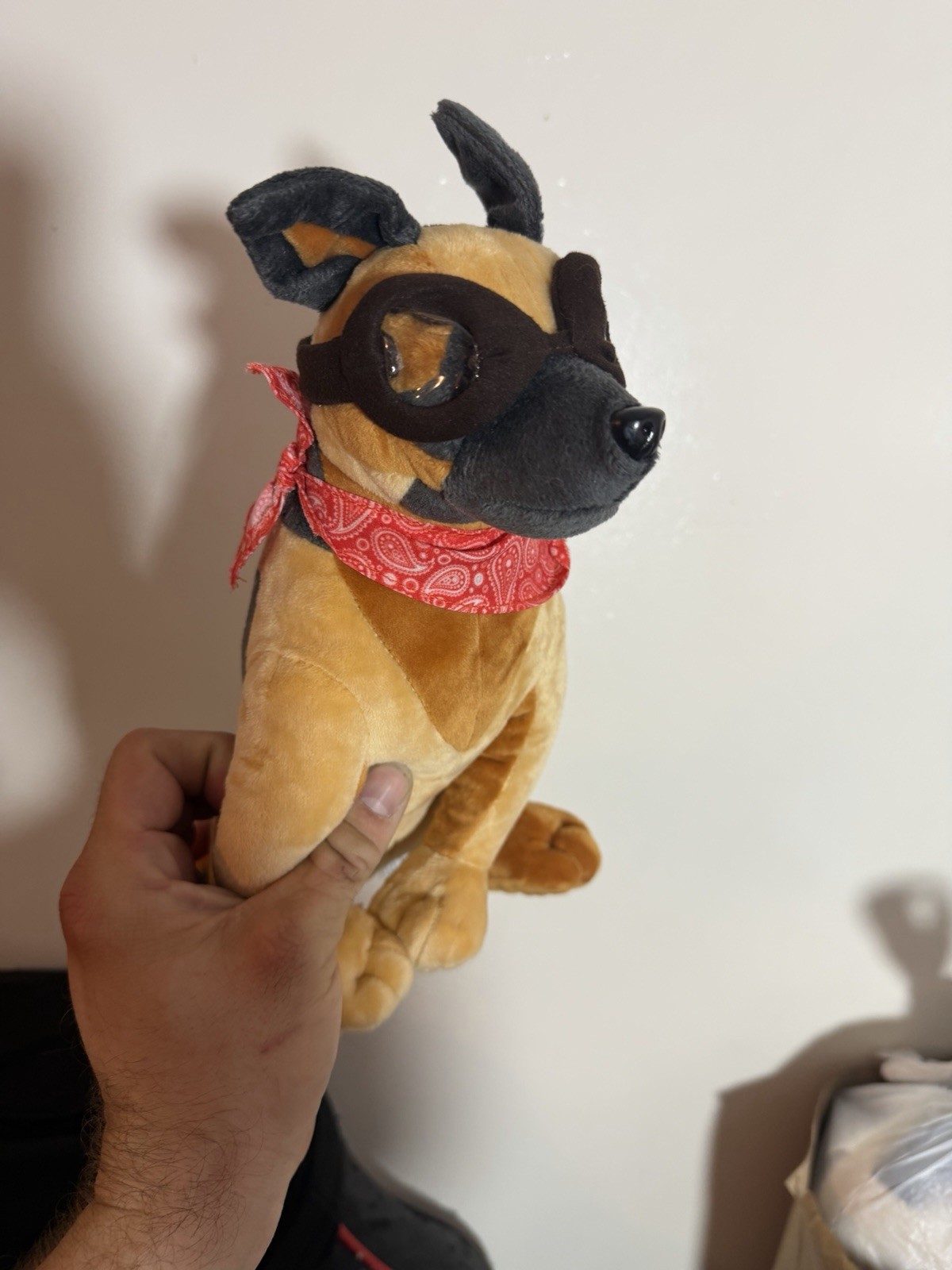 Fallout 4 Dogmeat Plush Figure Stuffed Animal Dog W/ Bandana & Goggles Bethesda