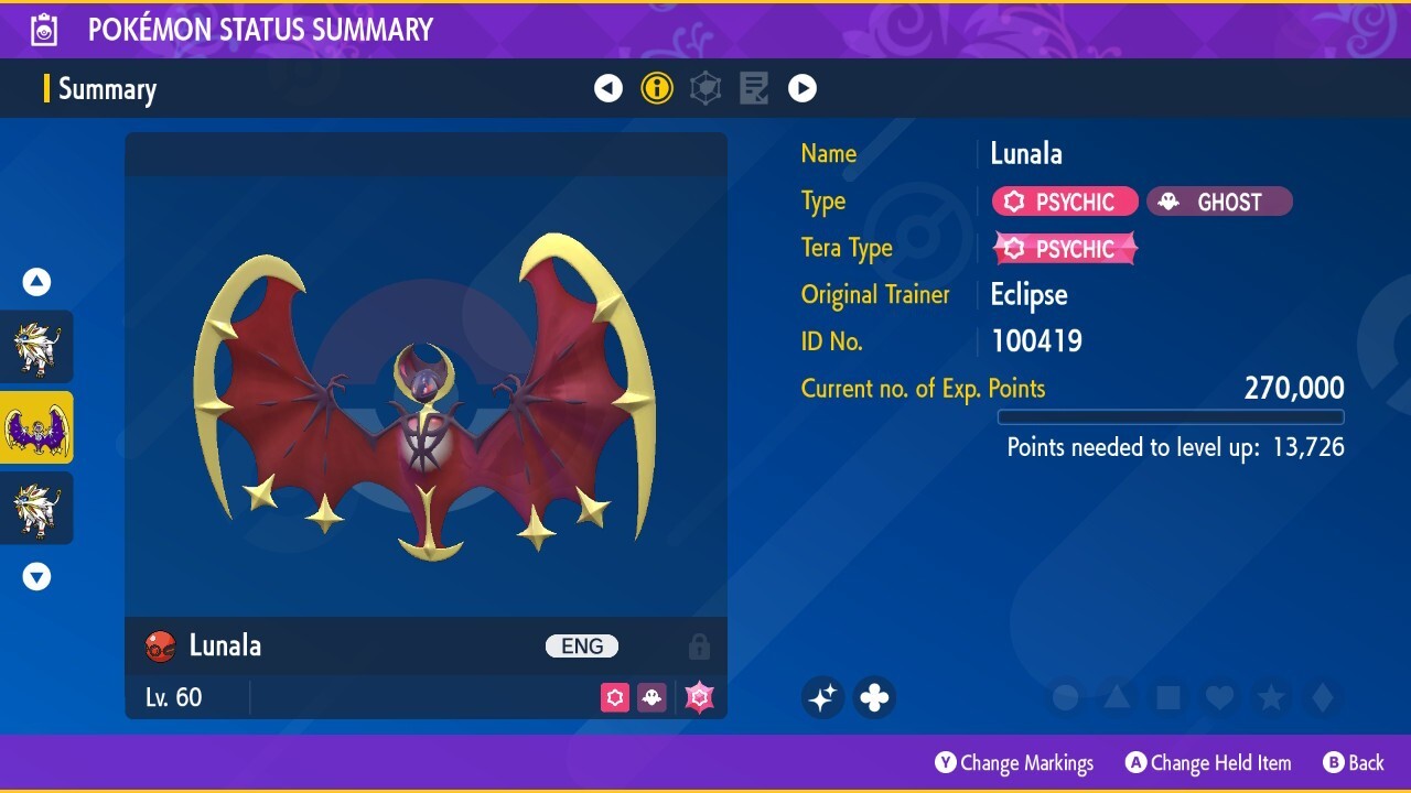 ✨ Shiny Lunala Event 💜 2019 American Eclipse 💜 Pokémon Scarlet & Violet