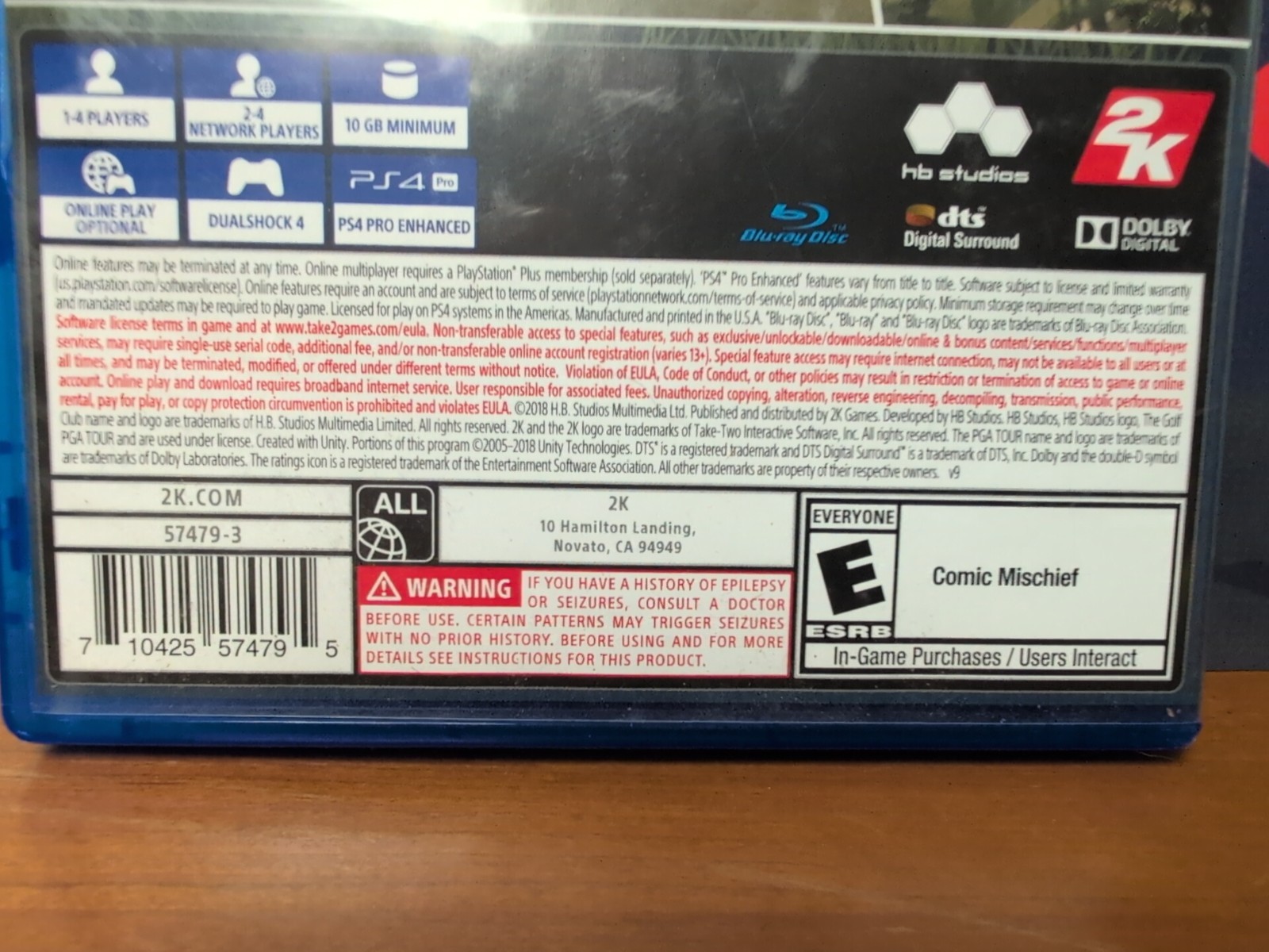 PlayStation 4 Golf Club 2019 Featuring PGA Tour 2K PS4 Complete CIB Tested