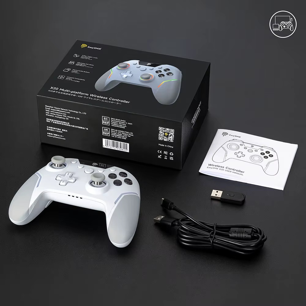 Easysmx X20 Wireless Gamepad Controller for PC, NS, TV, Phone, and Laptop