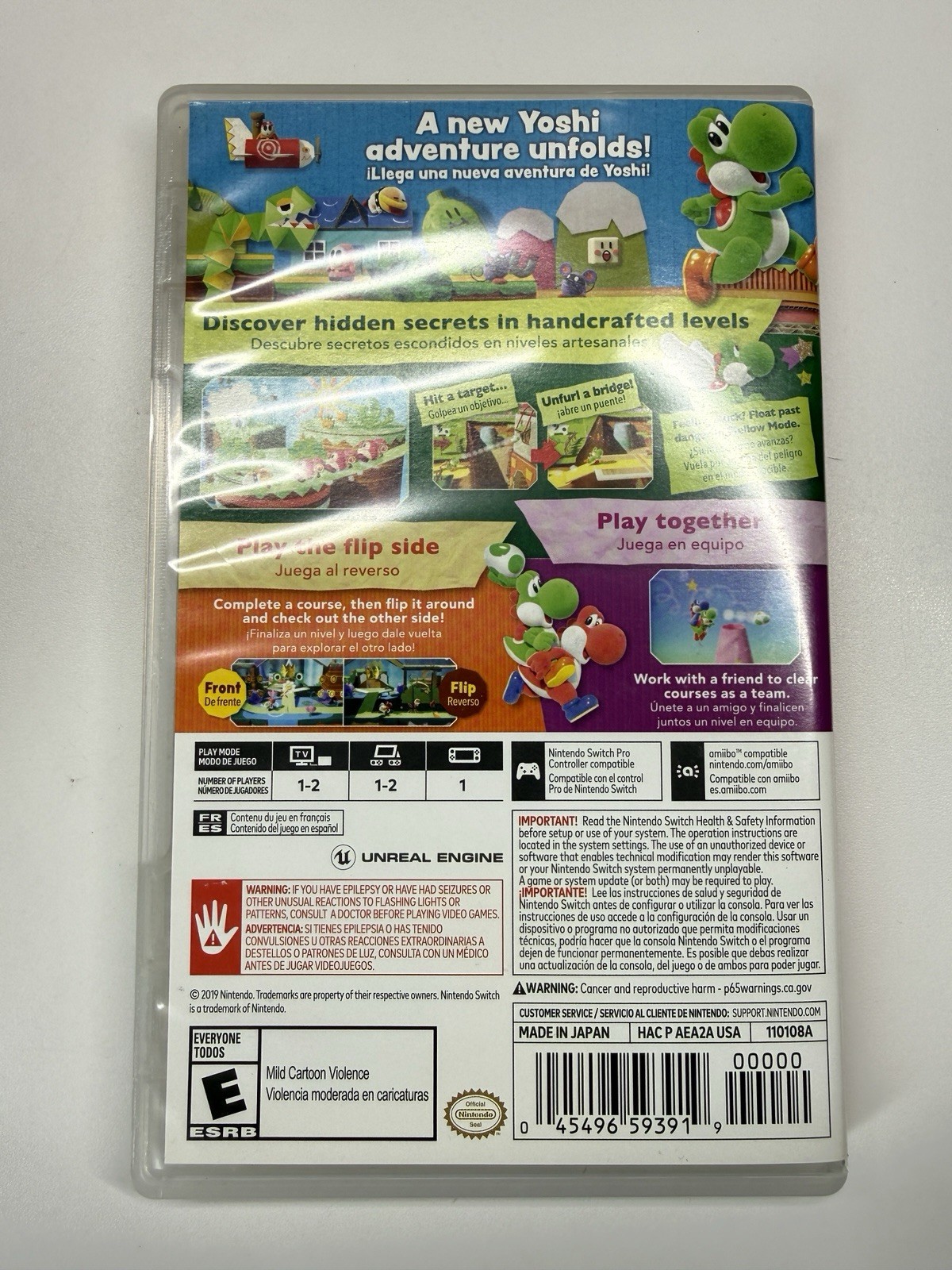 Yoshi’s Crafted World Nintendo Switch Game w/Case TESTED
