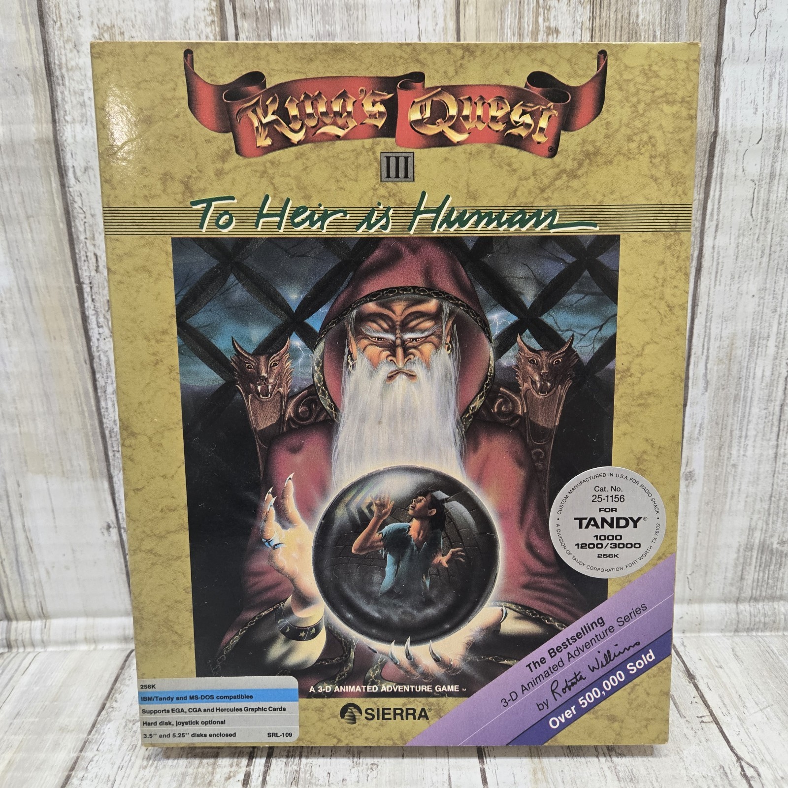 King’s Quest III: To Heir is Human (5.25″ Sierra) PC Big Box MS-DOS Without 3.5s