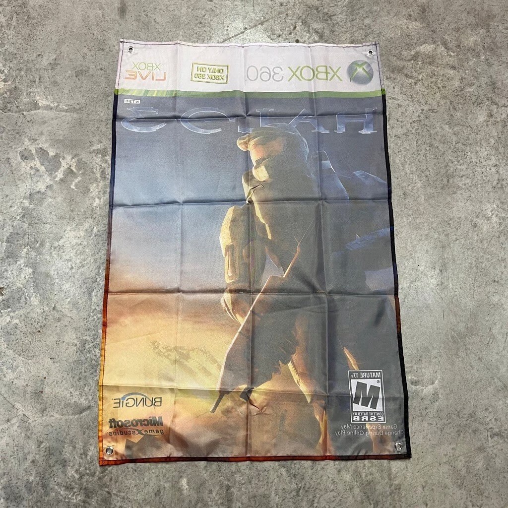 Halo 3 Custom Wall Flag Banner Tapestry 2 x 3 Ft, Xbox 360