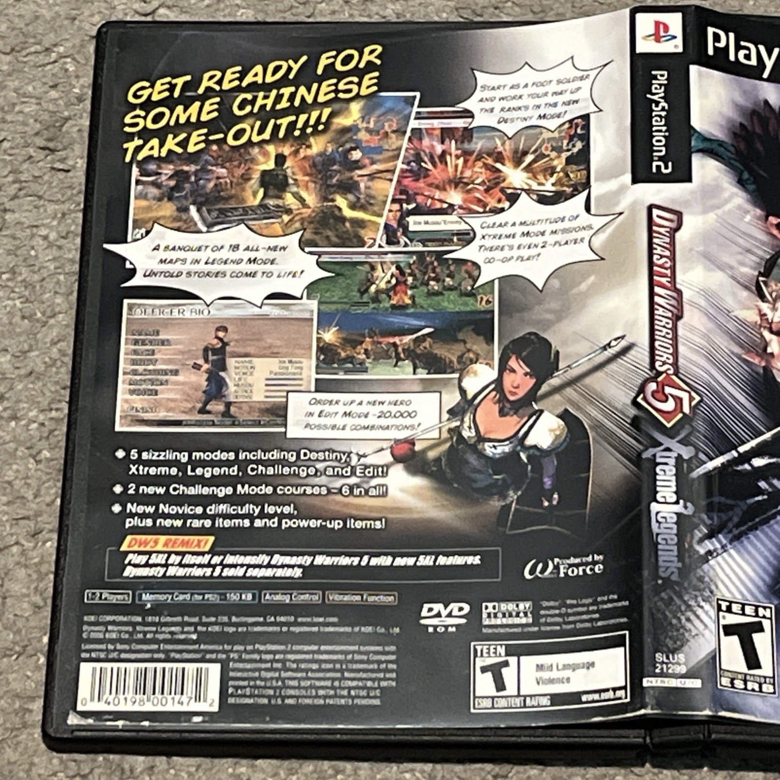 Dynasty Warriors 5 Xtreme Legend PS2 PlayStation 2 Complete CIB w/ Manual Reg