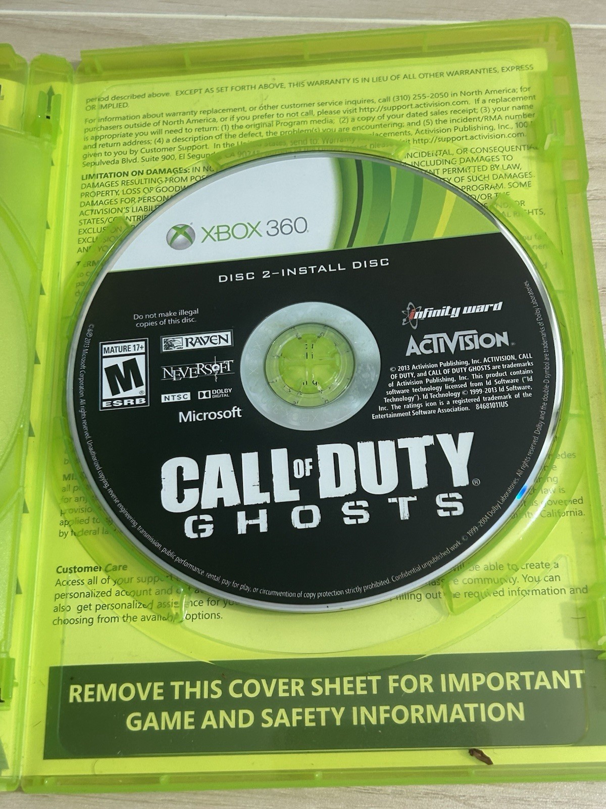 Call of Duty: Ghosts (Xbox 360, 2013) Complete w/ Manual – Tested Working